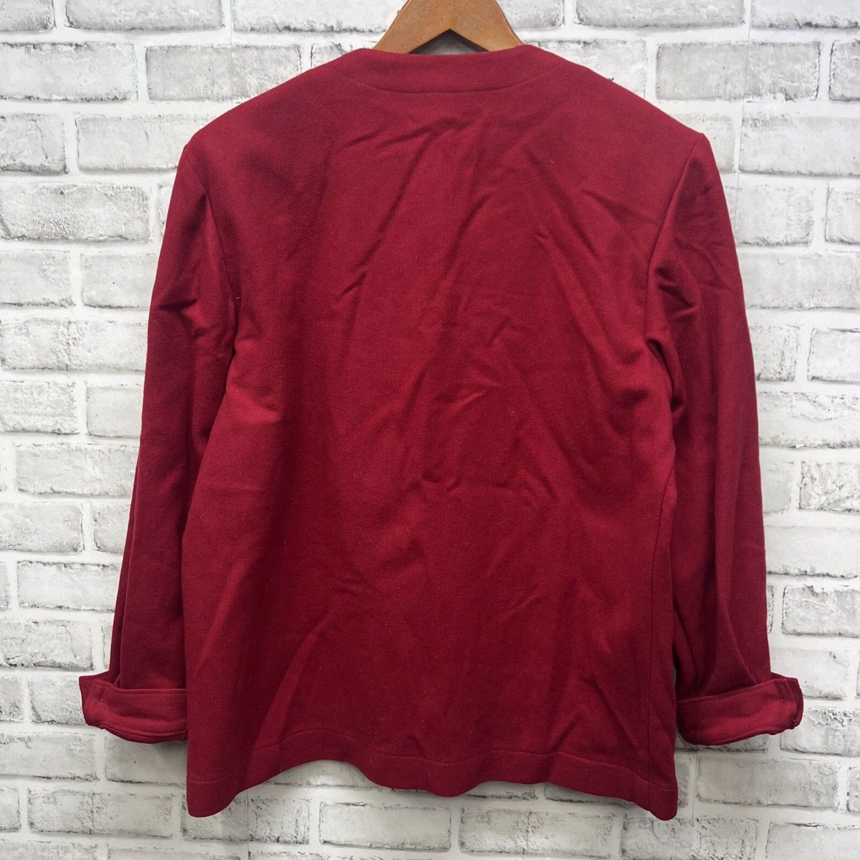 Vintage VINTAGE L.L. Bean Red Wool Button Up Sweater Coat Womens Large Size L / US 10 / IT 46 - 5 Thumbnail