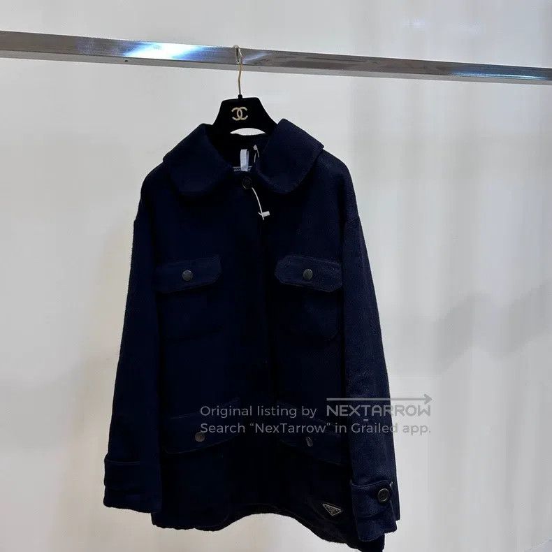 Prada Prada Dark grey tweed jacket Size XS / US 0-2 / IT 36-38 - 1 Thumbnail