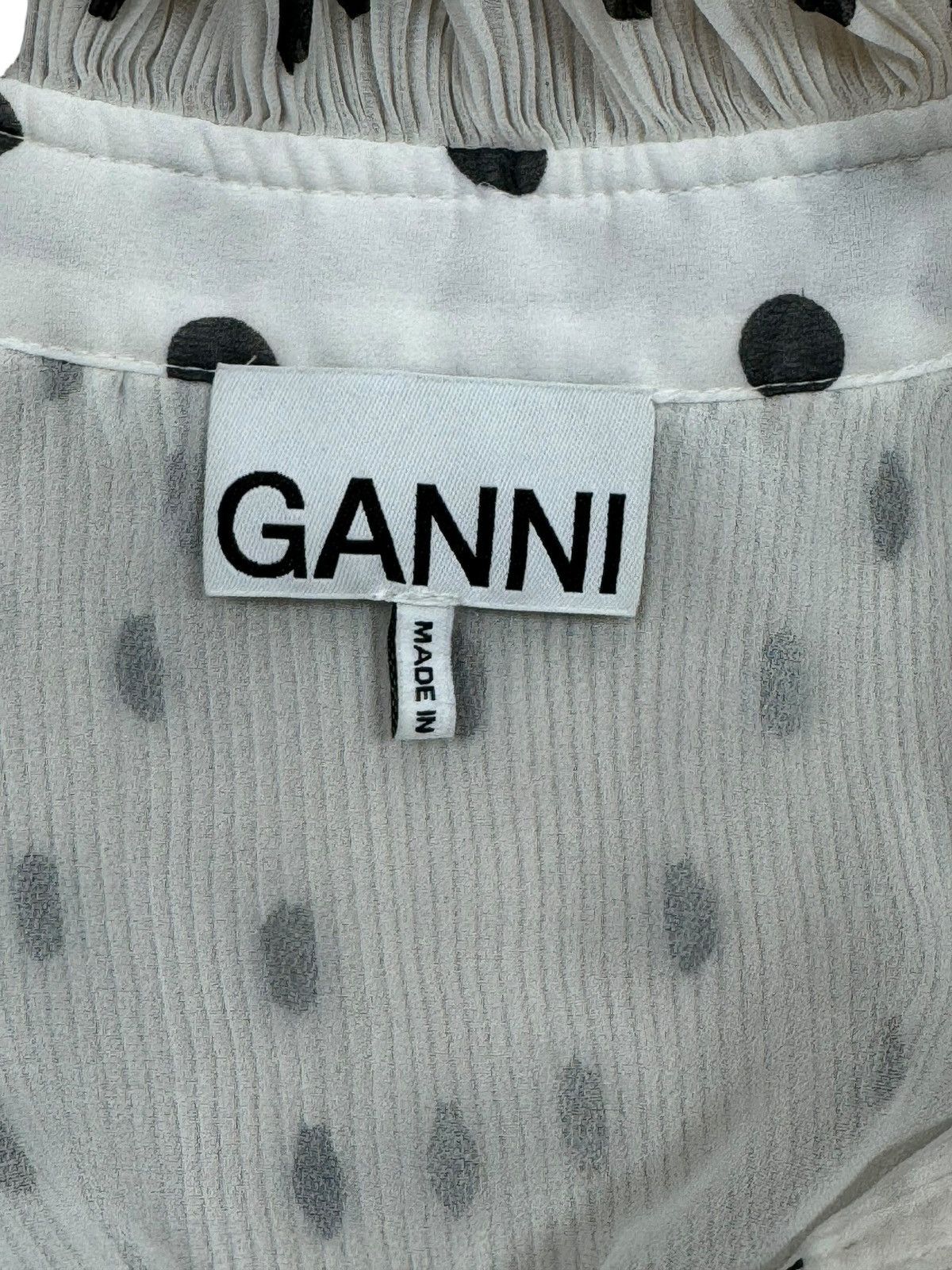 Ganni Ganni Polka Dot Shirt Dress Polyester size 36 Size XS / US 0-2 / IT 36-38 - 10 Thumbnail