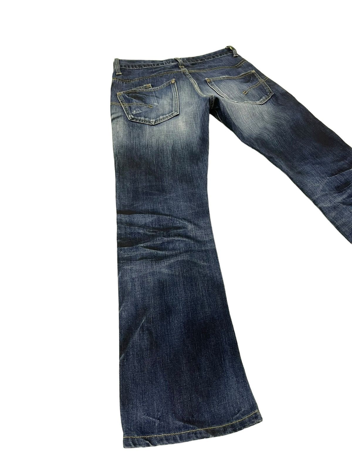 Japanese Brand Slim Jeans Jackrose Luv Maison Faded Distress Low Rise 8🟦6 Size US 29 - 12 Thumbnail