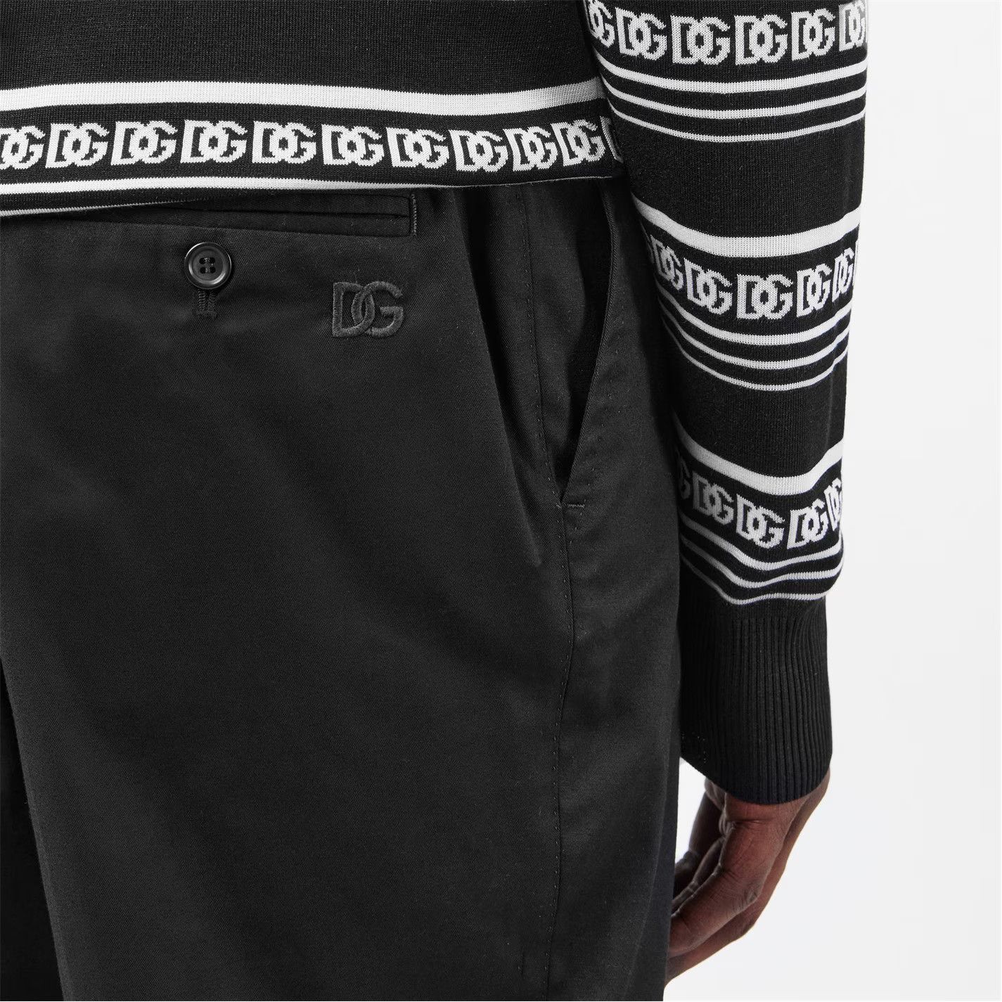 Dolce & Gabbana o1g2r1mq0426 Structured Fit Chinos Pants in Nero Size US 34 / EU 50 - 5 Thumbnail