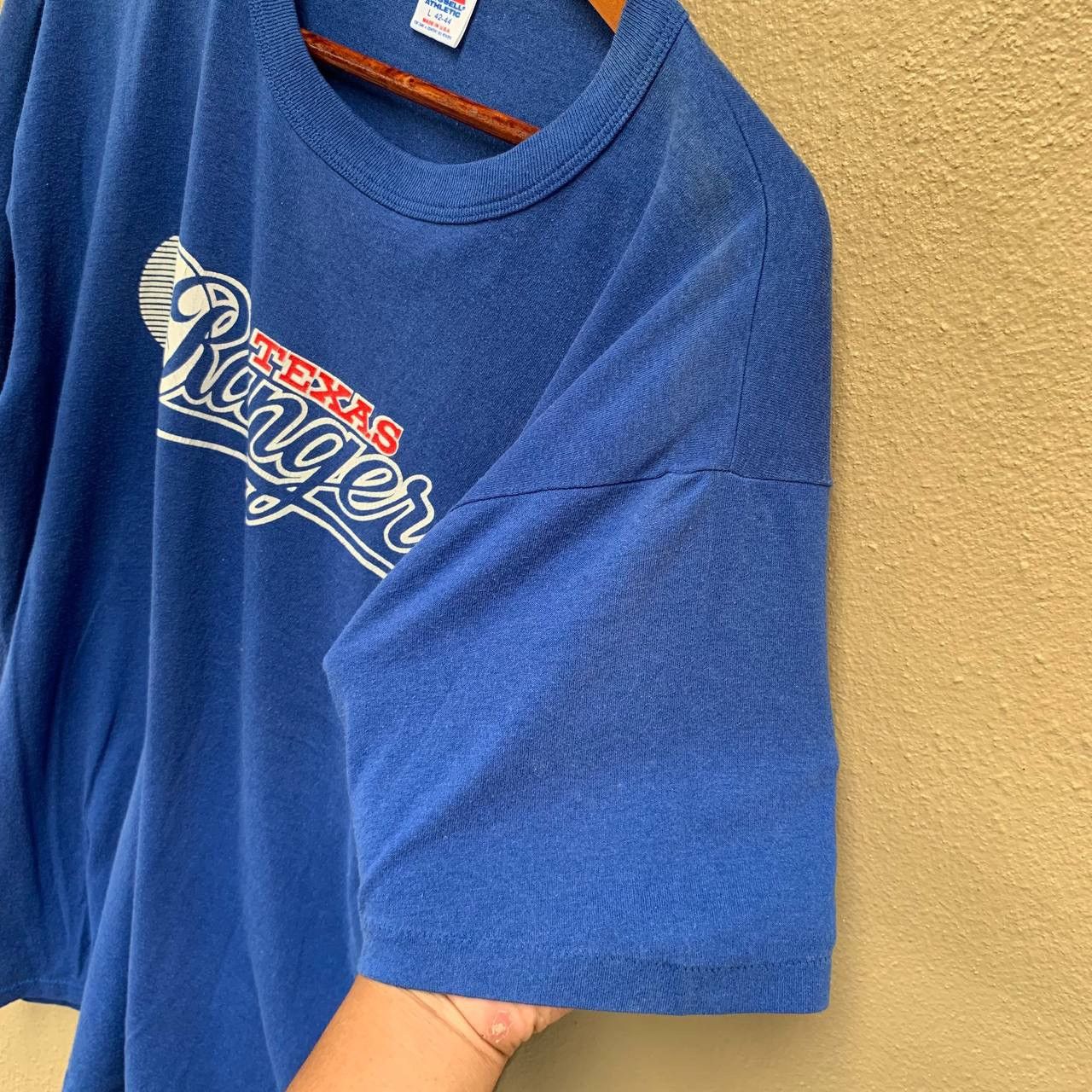 Russell Athletic Vintage 90s TEXAS RANGERS Baseball T-shirt Size US L / EU 52-54 / 3 - 9 Thumbnail