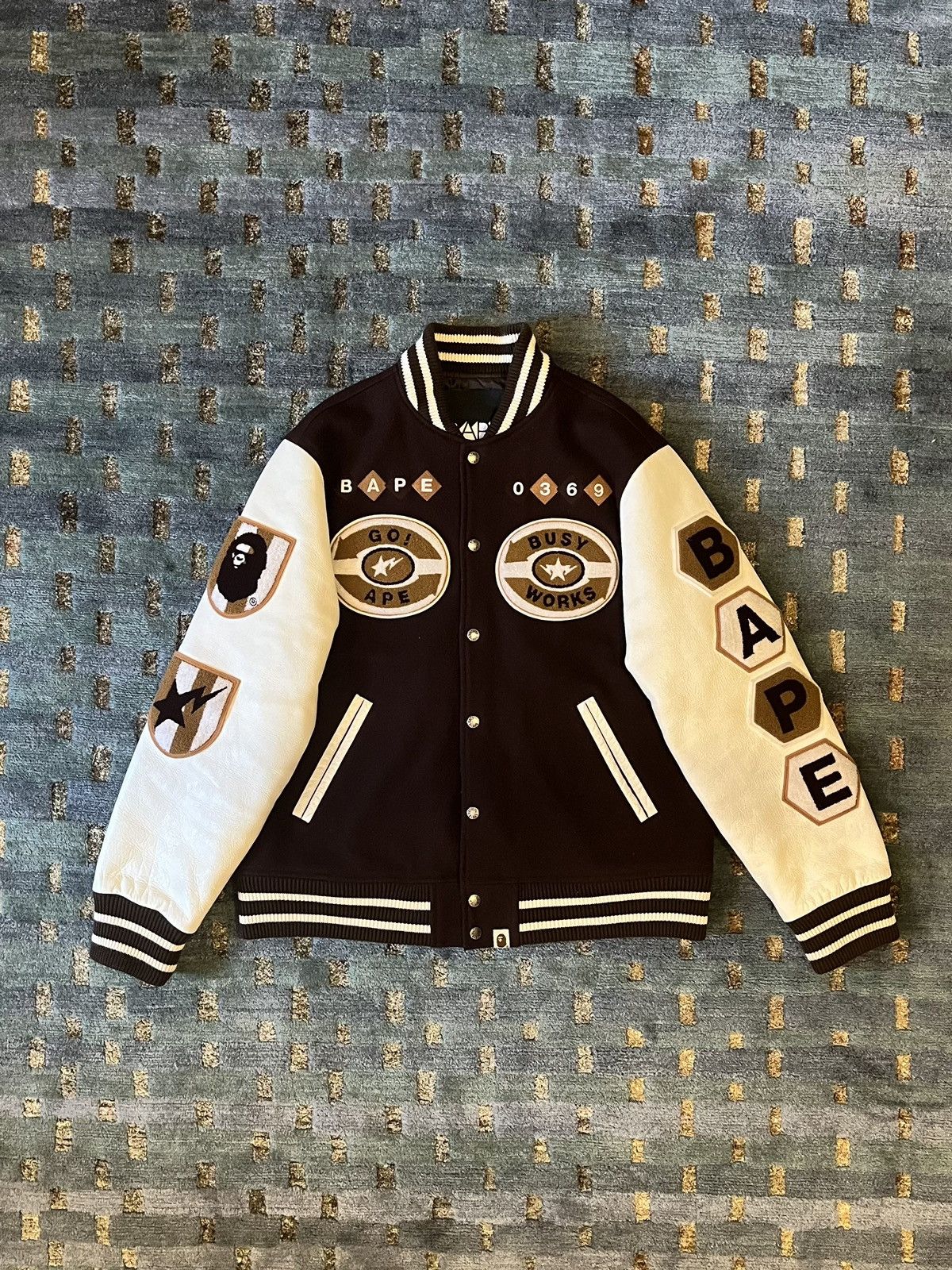 Bape 2007 A Bathing Ape Staff Exclusive Leather Bomber Jacket Size US L / EU 52-54 / 3 - 1 Thumbnail