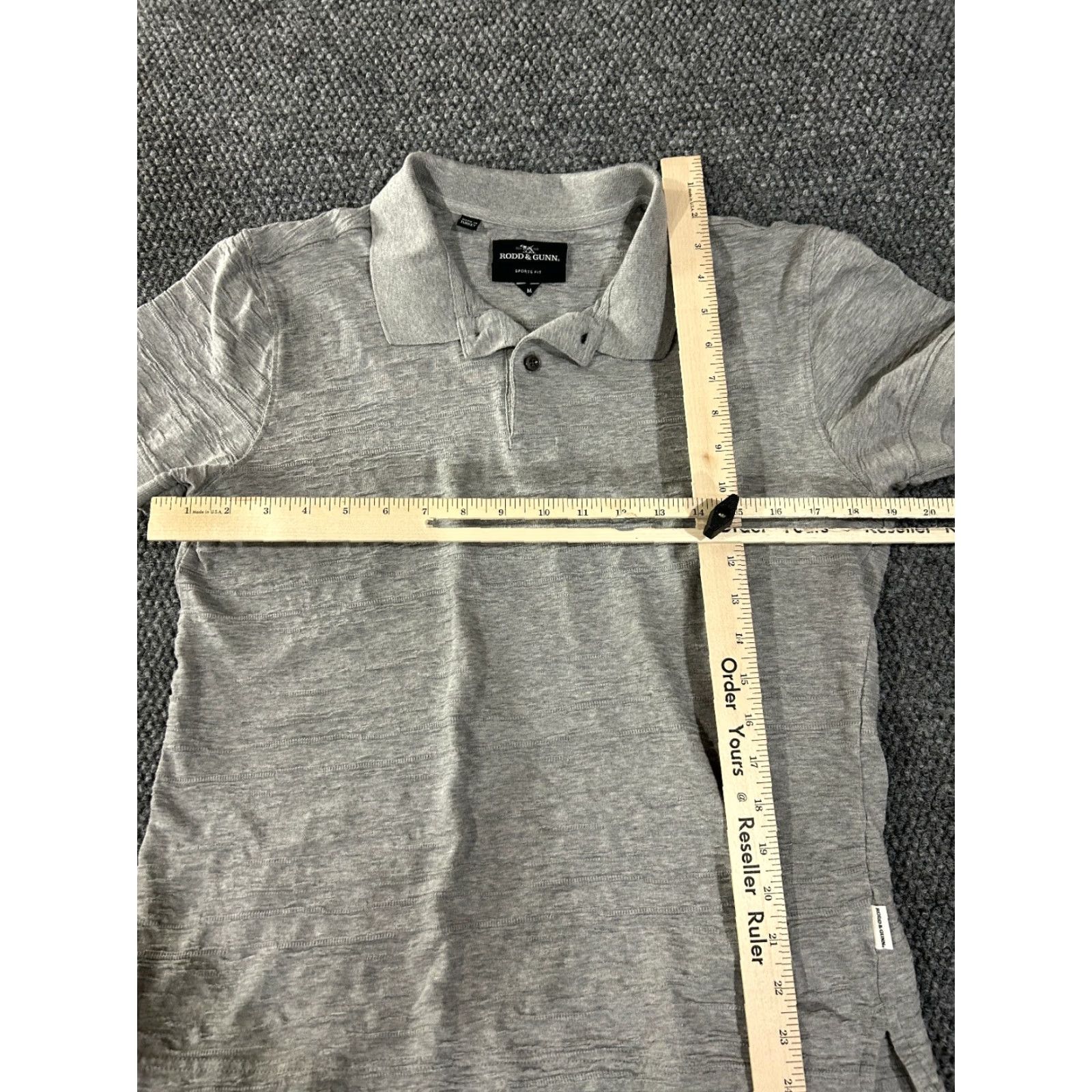 Rodd & Gunn Rodd & Gunn polo shirt Mens Medium gray cotton short sleeve sport fit casual Size US M / EU 48-50 / 2 - 4 Thumbnail