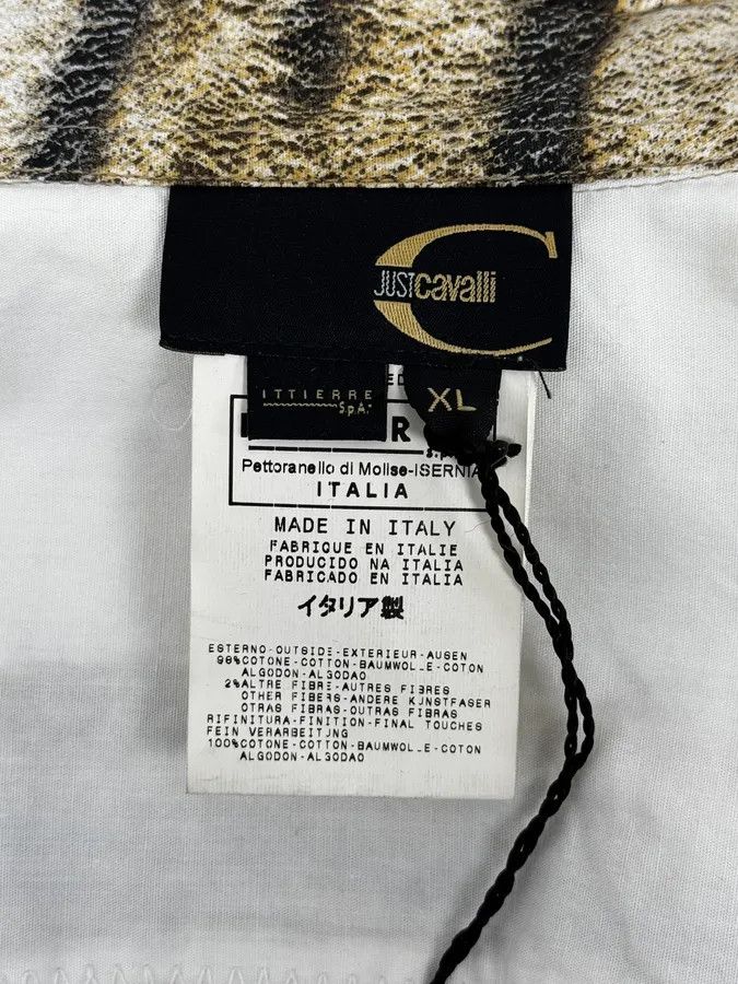 Just Cavalli 2000s Cavalli Safari White Savage Shirt Size US M / EU 48-50 / 2 - 11 Thumbnail