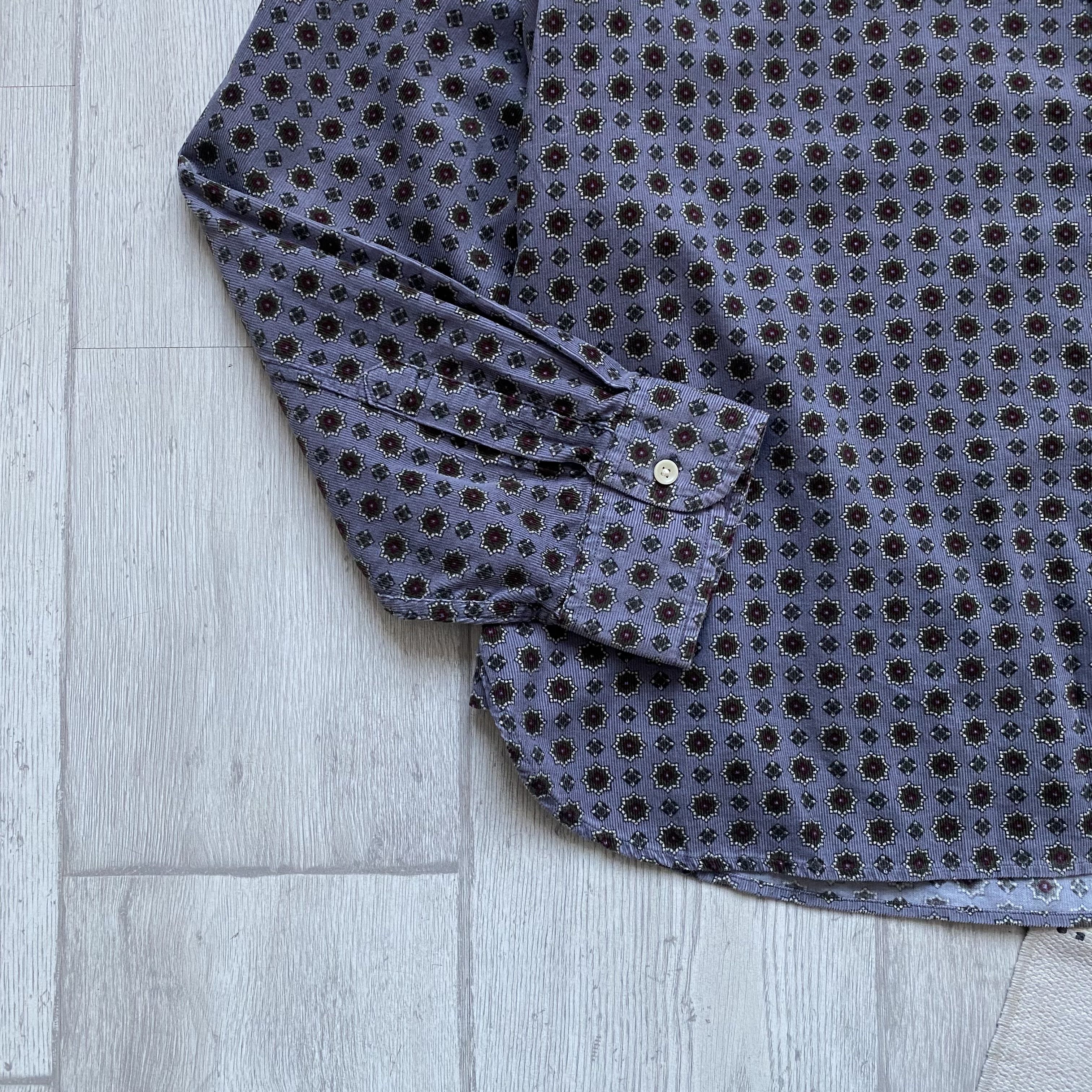 Allsaints 👔 Luxury Allsaint Shirt Corduroy Velvet monogram Size US XXL / EU 58 / 5 - 5 Thumbnail