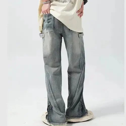 Other Straight Casual Split Zipper Leg Jeans Size US 32 / EU 48 - 4 Thumbnail