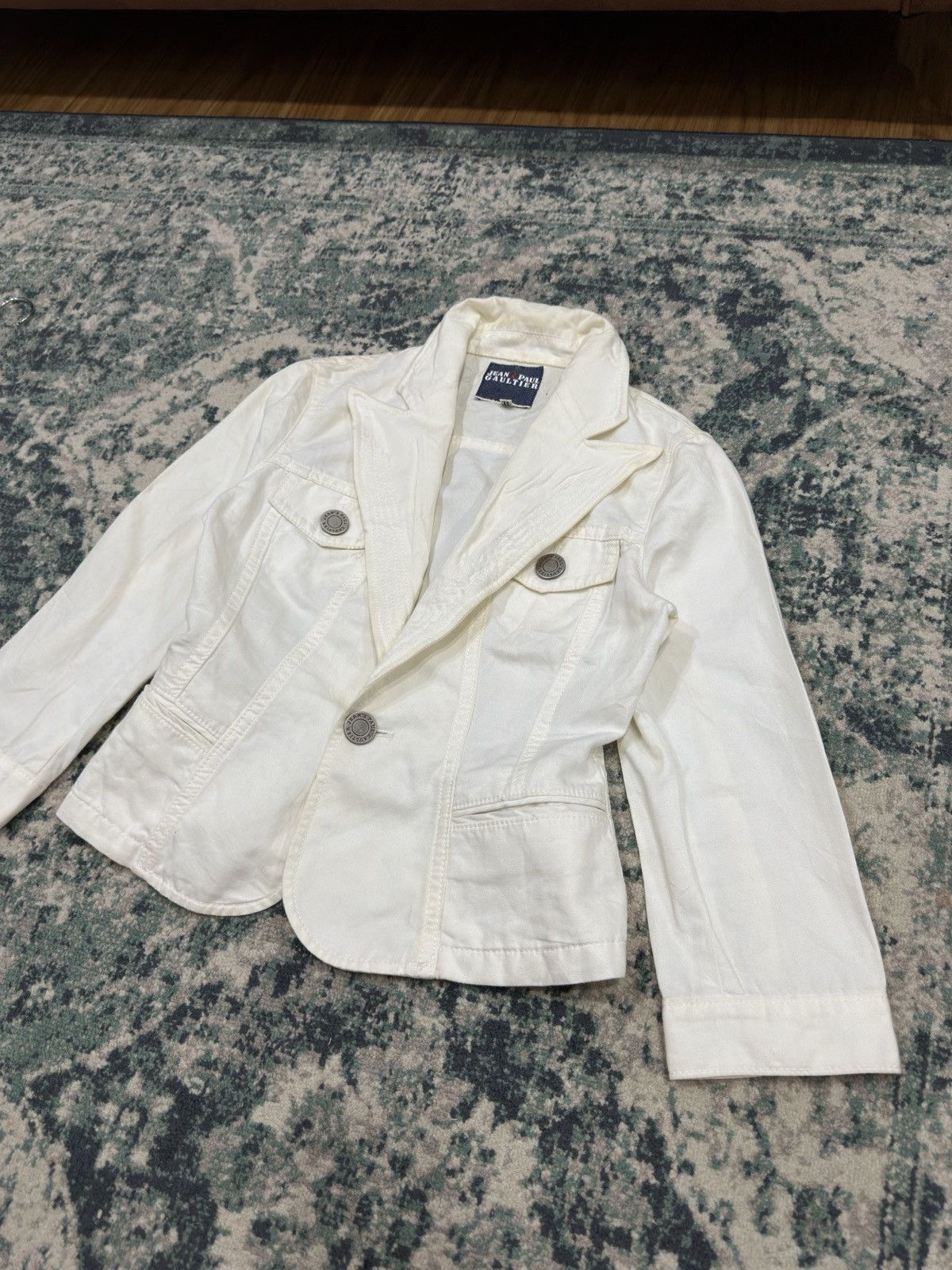 Jean Paul Gaultier Jean Paul Gaultier White Denim Jacket Size S / US 4 / IT 40 - 5 Thumbnail