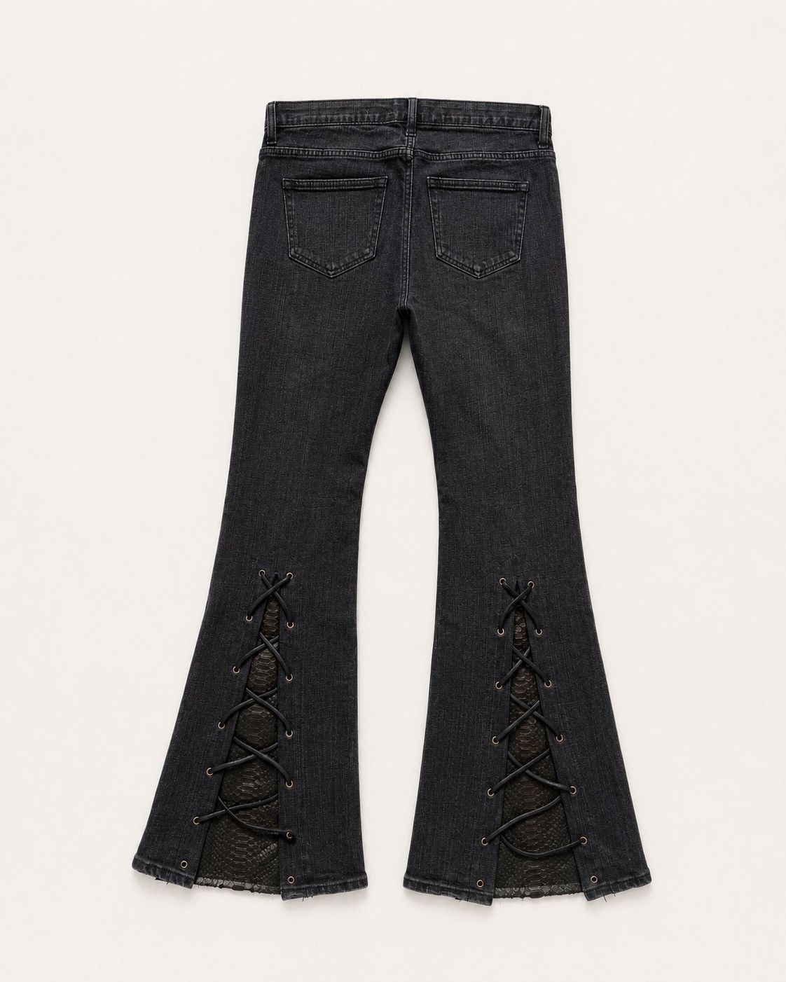Japanese Brand Oririn lace up flare jeans Size US 29 - 2 Thumbnail