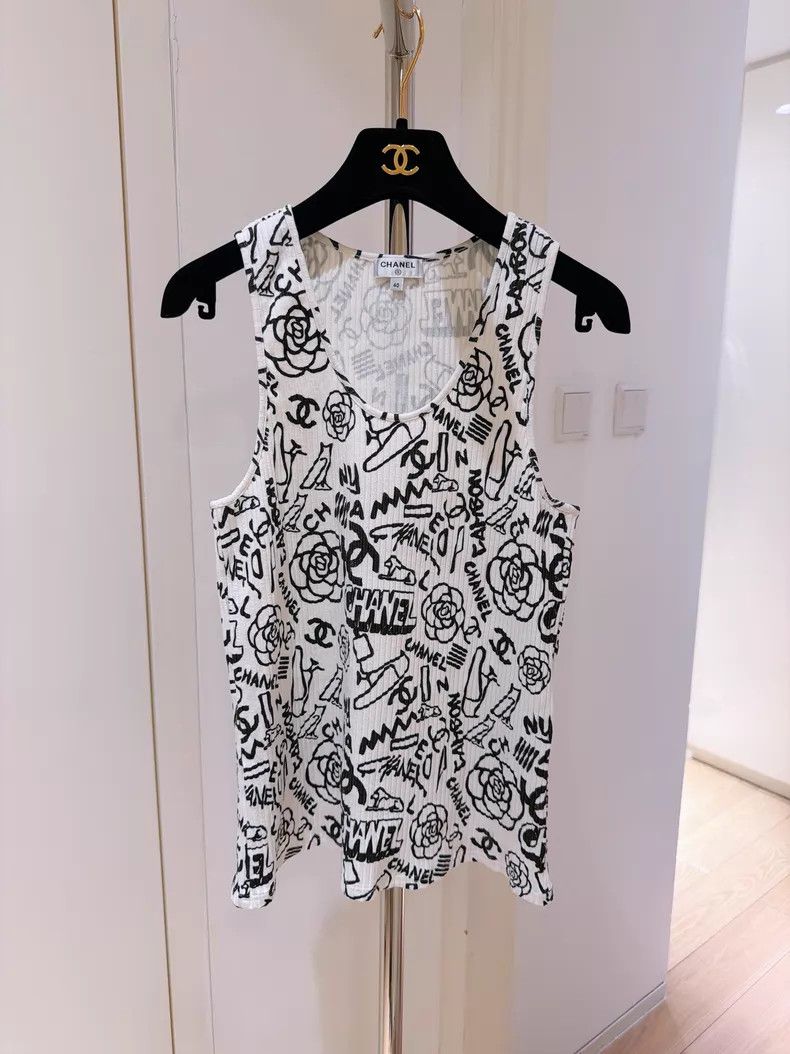 Chanel Chanel Egyptian series black and white logo camelia graffi Size S / US 4 / IT 40 - 1 Thumbnail
