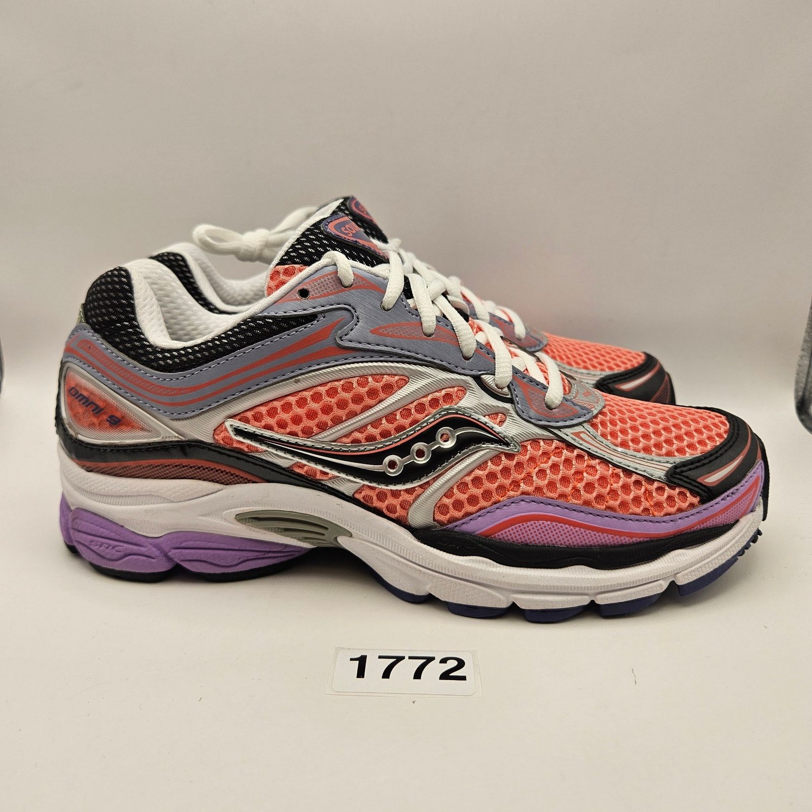 Saucony SAUCONY MEN'S 7 PROGRID OMNI 9 PINK PURPLE S70739-30 NWOB Size US 7 / EU 40 - 4 Thumbnail