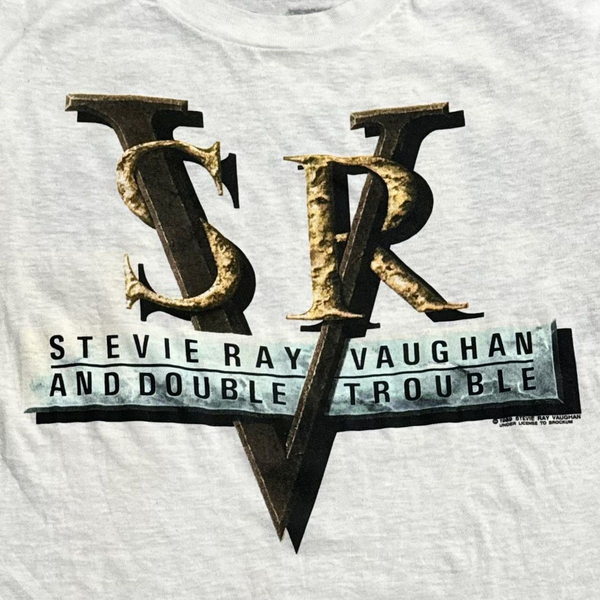 Band Tees 1989 STEVIE RAY VAUGHN AND DOUBLE TROUBLE TEE! Size US M / EU 48-50 / 2 - 1 Thumbnail