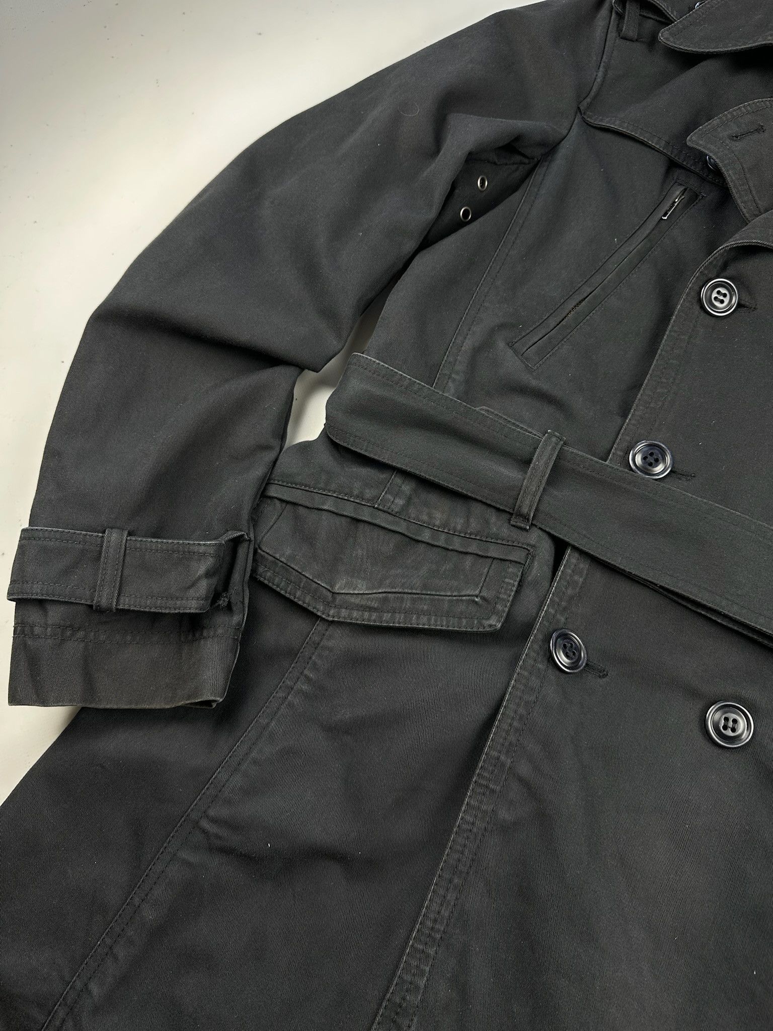 Diesel Diesel Black Belted Trench Coat Size US M / EU 48-50 / 2 - 9 Thumbnail