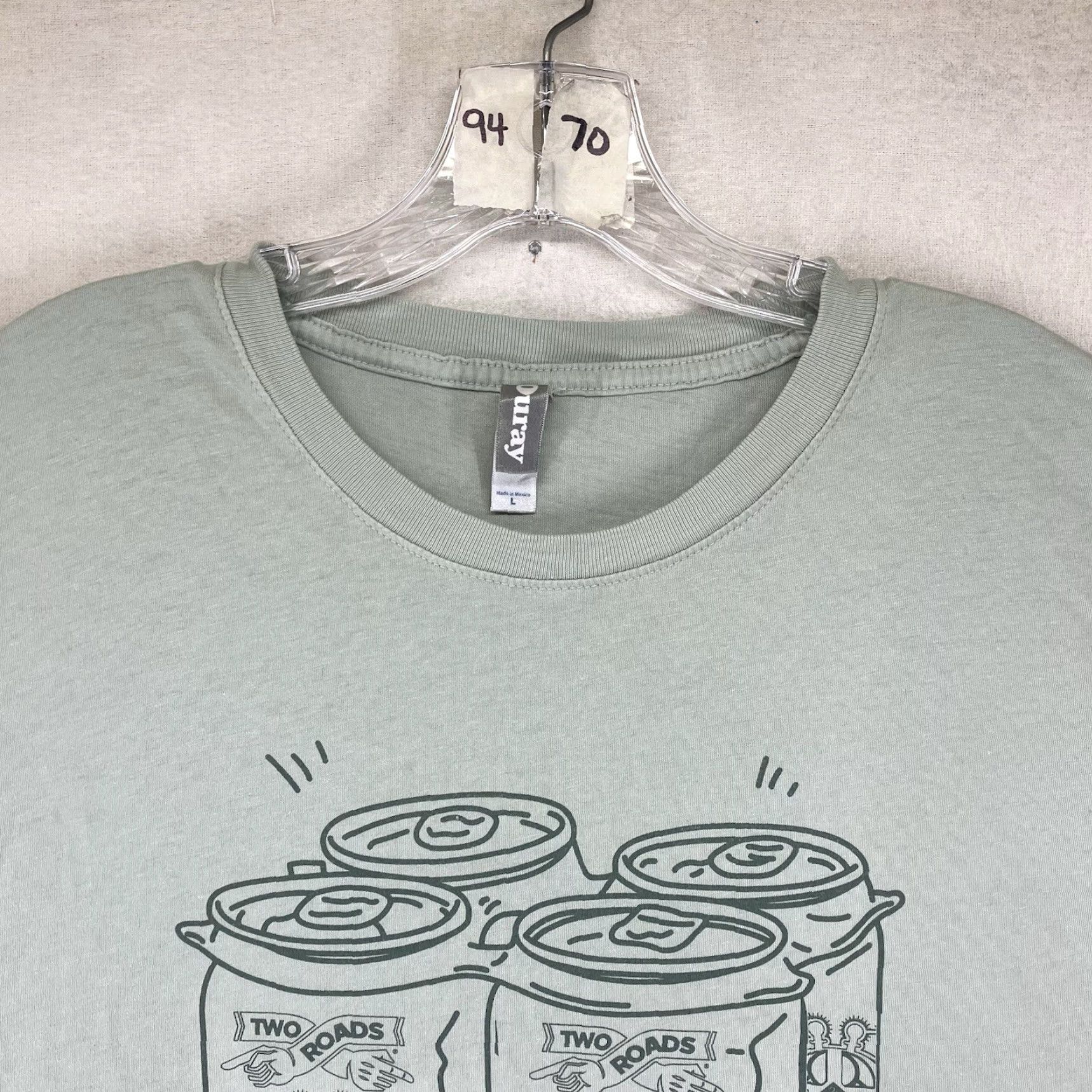 Doublet Mens Beer T Shirt Oversize Large Light Sage Two Juicy Hazy Double IPA All Cotton Size US L / EU 52-54 / 3 - 7 Thumbnail