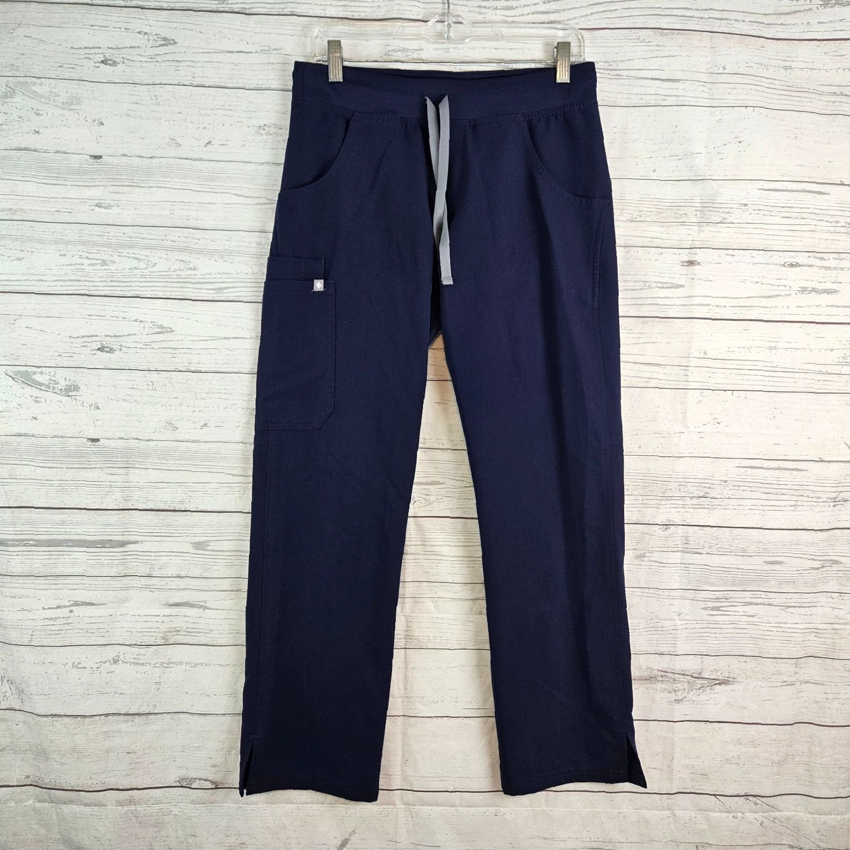 Vintage VINTAGE Figs Technical Collection Womens Scrub Pants Small Blue Mid Rise Drawstring Size 28" / US 6 / IT 42 - 2 Thumbnail