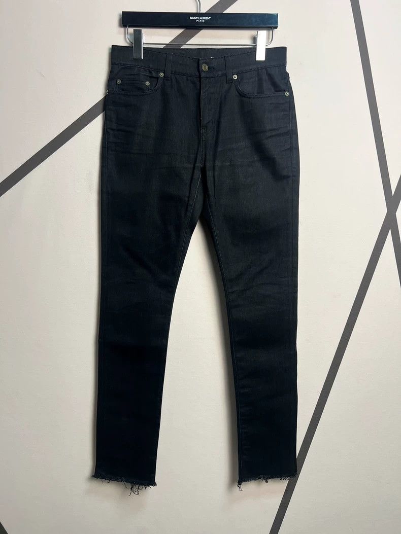 Saint Laurent Paris Saint Laurent Paris Spring/Summer 16 D01 Black Raw Edge Ba Size US 30 / EU 46 - 1 Thumbnail