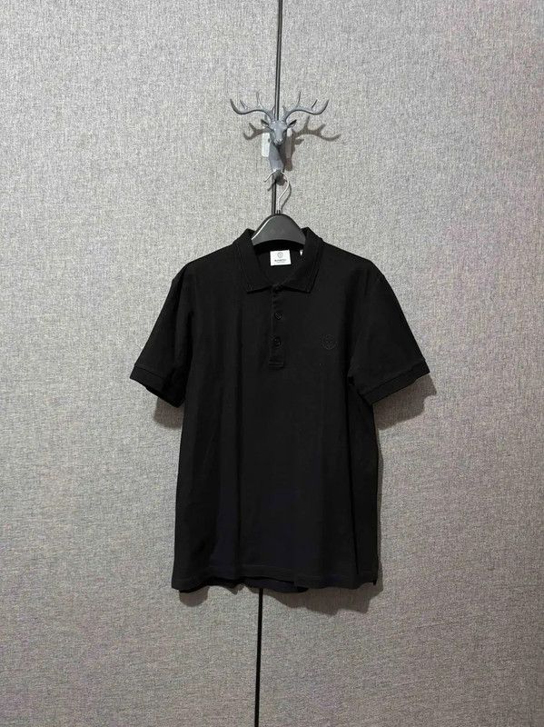 Burberry Burberry Black Cotton Embroidered Logo Polo Size US S / EU 44-46 / 1 - 1 Thumbnail