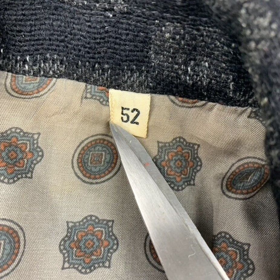 Vintage Mauro Burani Blazer Jacket Women Black/Gray Geometric Size 52 IT | 42 US, 2 Button Front, Short, Polyester, Regular, Basic Jacket Size XXL / US 16-18 / IT 52-54 - 4 Thumbnail