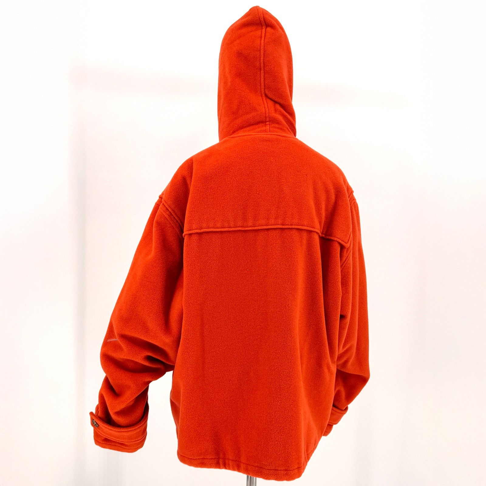Vintage 80s/90s Caroche Harvest Orange Hooded Toggle Duffle Coat Size XL / US 12-14 / IT 48-50 - 6 Thumbnail