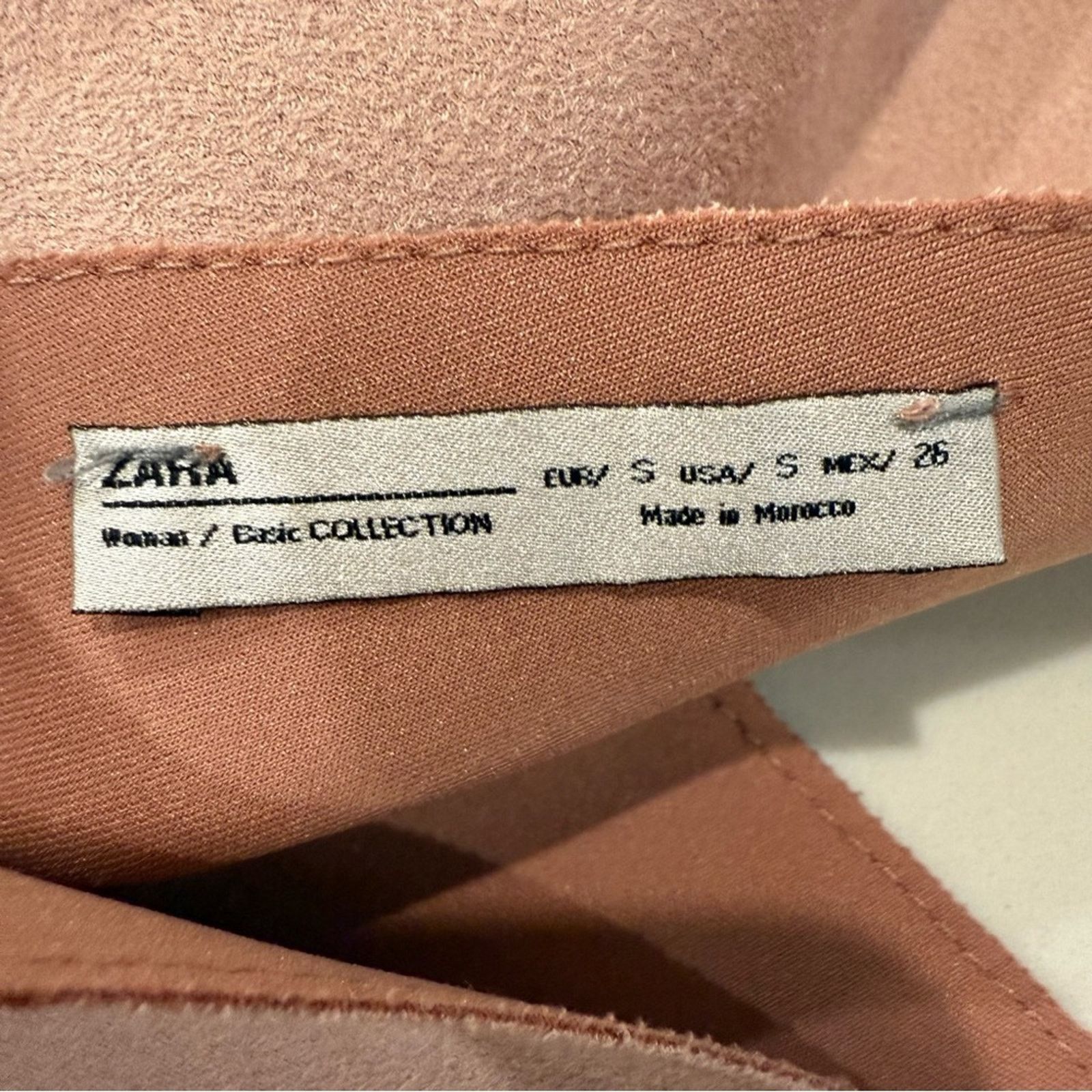 Zara Zara Faux Suede Sleeveless Plunge VNeck Mini Dress Womens S Size S / US 4 / IT 40 - 8 Thumbnail