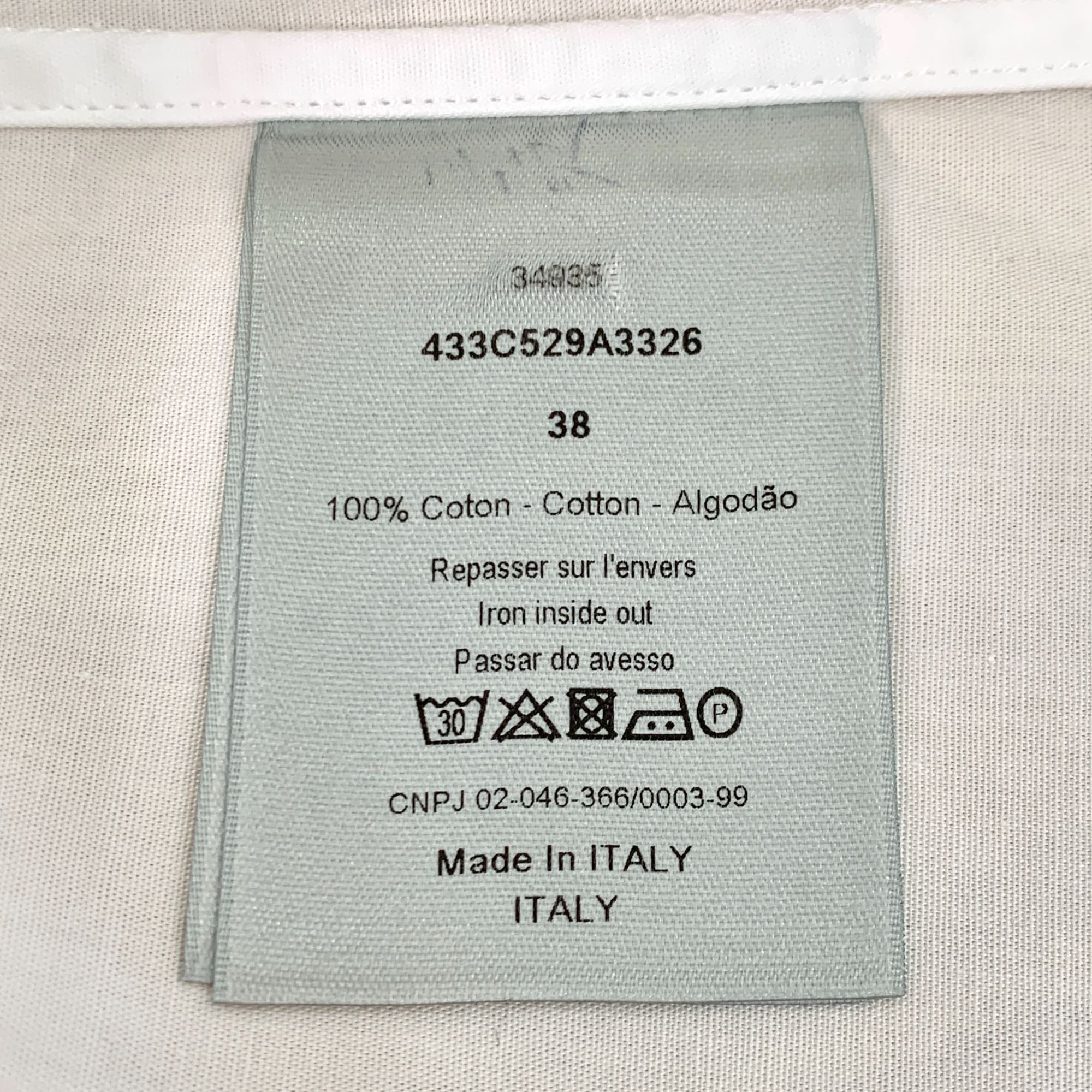 Dior Dior White Graffiti-Print Cotton Button-Down Shirt Size US S / EU 44-46 / 1 - 7 Thumbnail