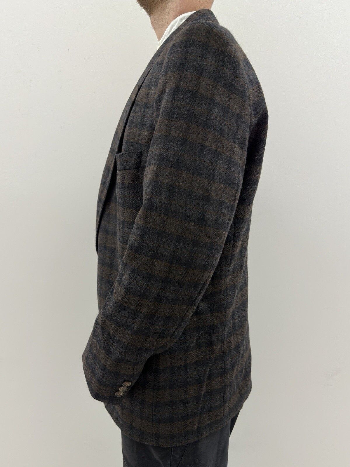 Hugo Boss Hugo Boss Wool Cashmere Blazer Coat Jacket Mens Plaid Size 42R - 3 Thumbnail