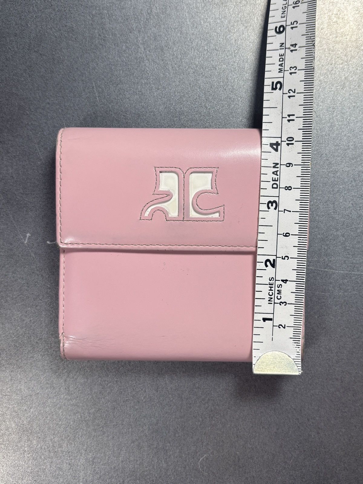 Courreges Vintage Courrèges Wallet Pink Patent Leather Tri Fold Purse Size ONE SIZE - 9 Thumbnail