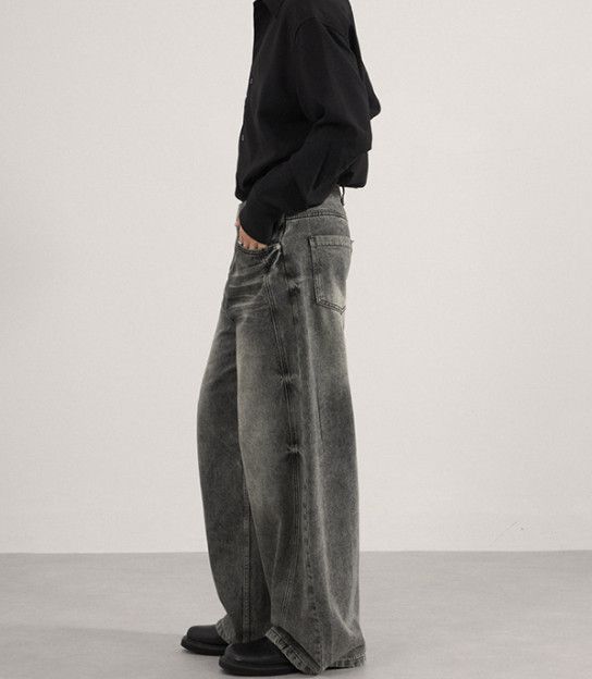 Vintage Men's American street washed black distressed scimitar jeans Size US 32 / EU 48 - 3 Thumbnail