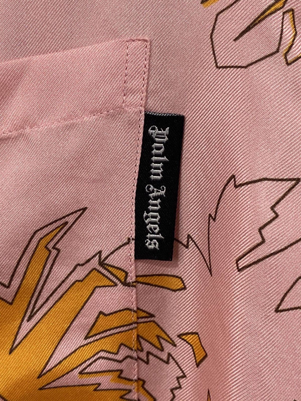 Palm Angels Palm Angels Abstract Palms-print Pink Silk Shirt Size: 46 Size US S / EU 44-46 / 1 - 4 Thumbnail