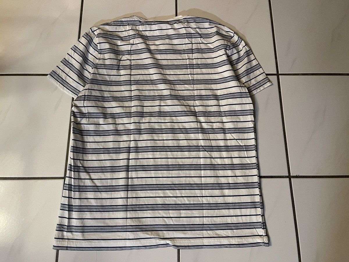 Lacoste Lacoste Men's T Shirt Size 7 (2XL) White Blue Stripes V Neck Size US XXL / EU 58 / 5 - 7 Thumbnail