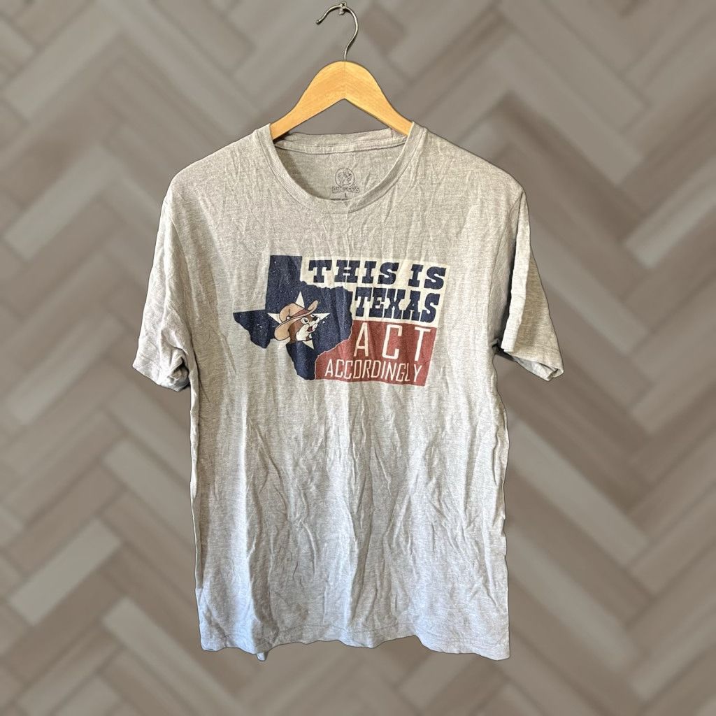 Vintage Bucees Mens Gray This is Texas Short Sleeve T-shirt L Size US L / EU 52-54 / 3 - 1 Thumbnail