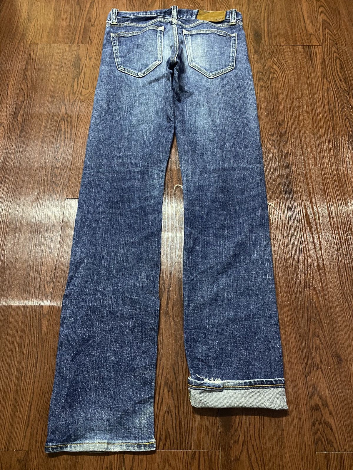 Japanese Brand Vintage Uniqlo Brands Selvedge Blue Wash Distressed Jeans Size US 29 - 3 Thumbnail