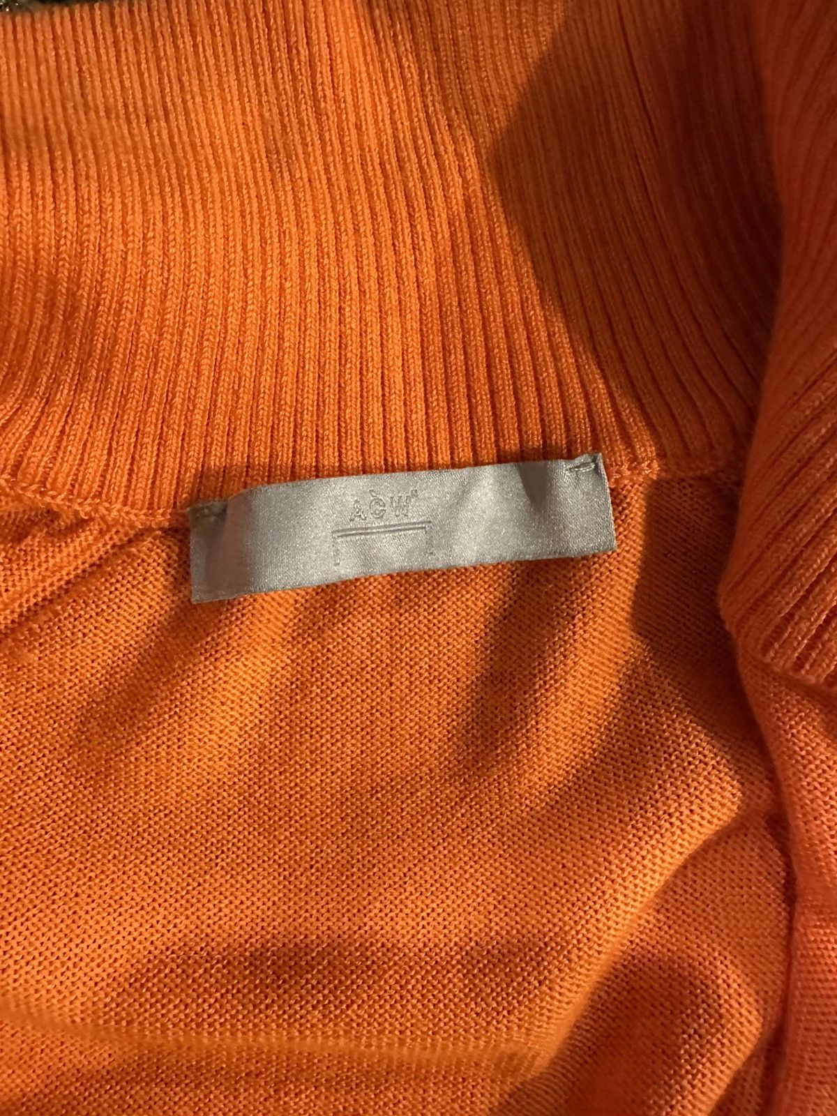 A-COLD-WALL* A-Cold-Wall Zip Up Orange Turtleneck Cardigan Sweater Size US L / EU 52-54 / 3 - 12 Thumbnail