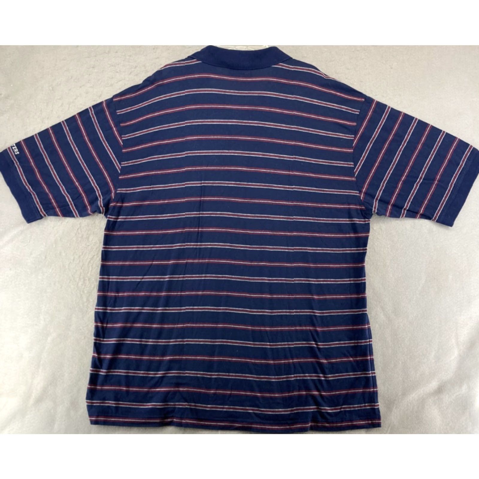 Vintage Masters Collection Men's XL Blue Striped Golf Polo Shirt, 90s Retro Classic Casual Activewear Size US XL / EU 56 / 4 - 7 Thumbnail