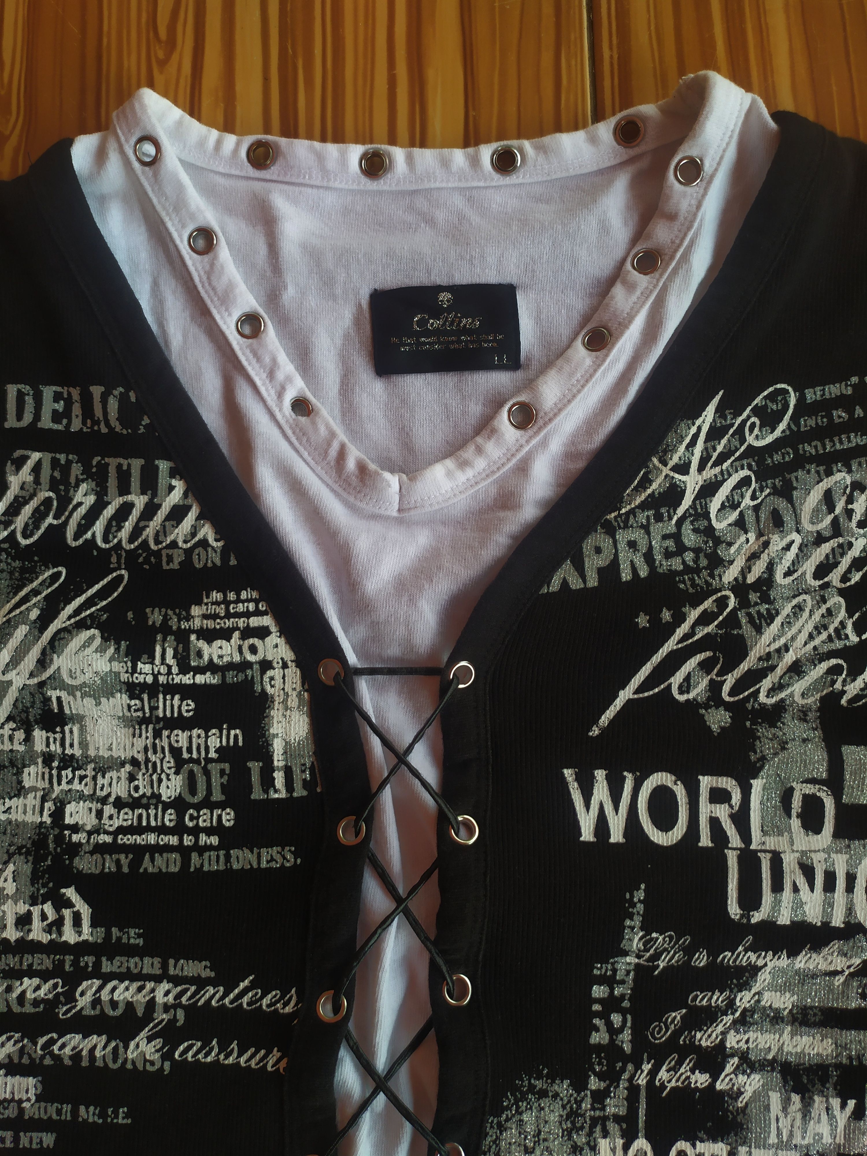 If Six Was Nine × Japanese Brand × Le Grande Bleu (L.G.B.) Collins Poem laces Sleeveless Size US L / EU 52-54 / 3 - 5 Thumbnail