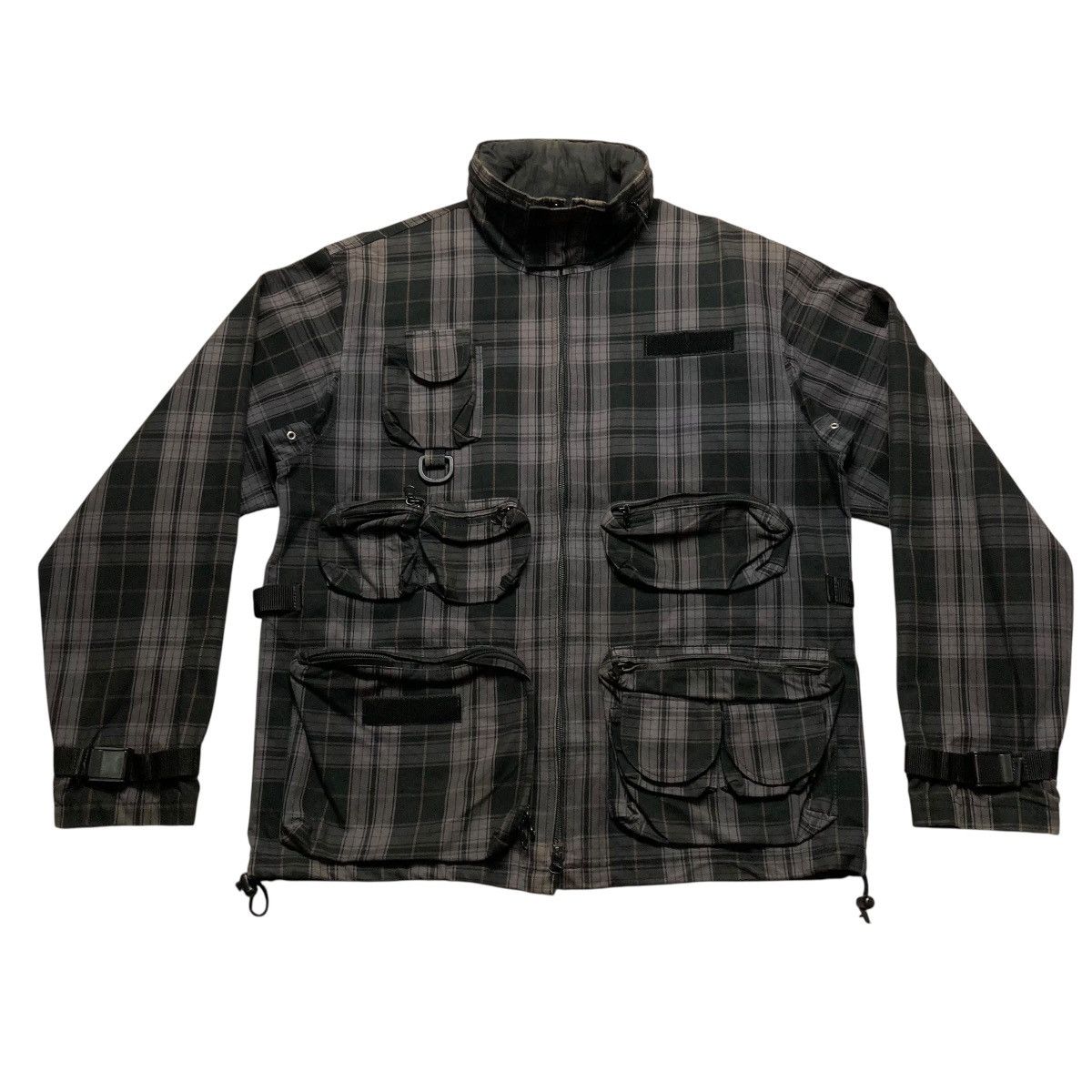 Japanese Brand UNITED ARROWS - Plaid 3D Multi Pocket Utility Hunting Jacket Size US L / EU 52-54 / 3 - 1 Thumbnail