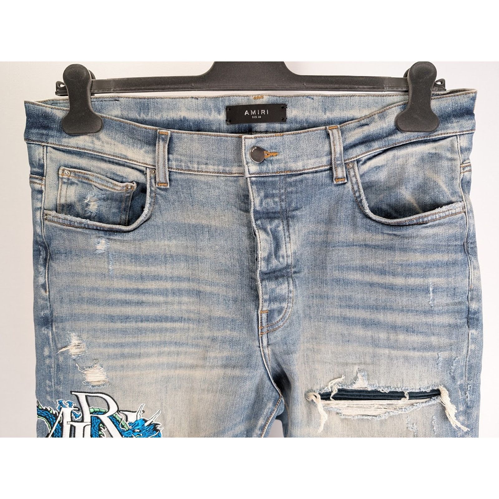Amiri o1rshd1 Dragon MX1 Jeans in Vintage Indigo Size US 34 / EU 50 - 11 Thumbnail