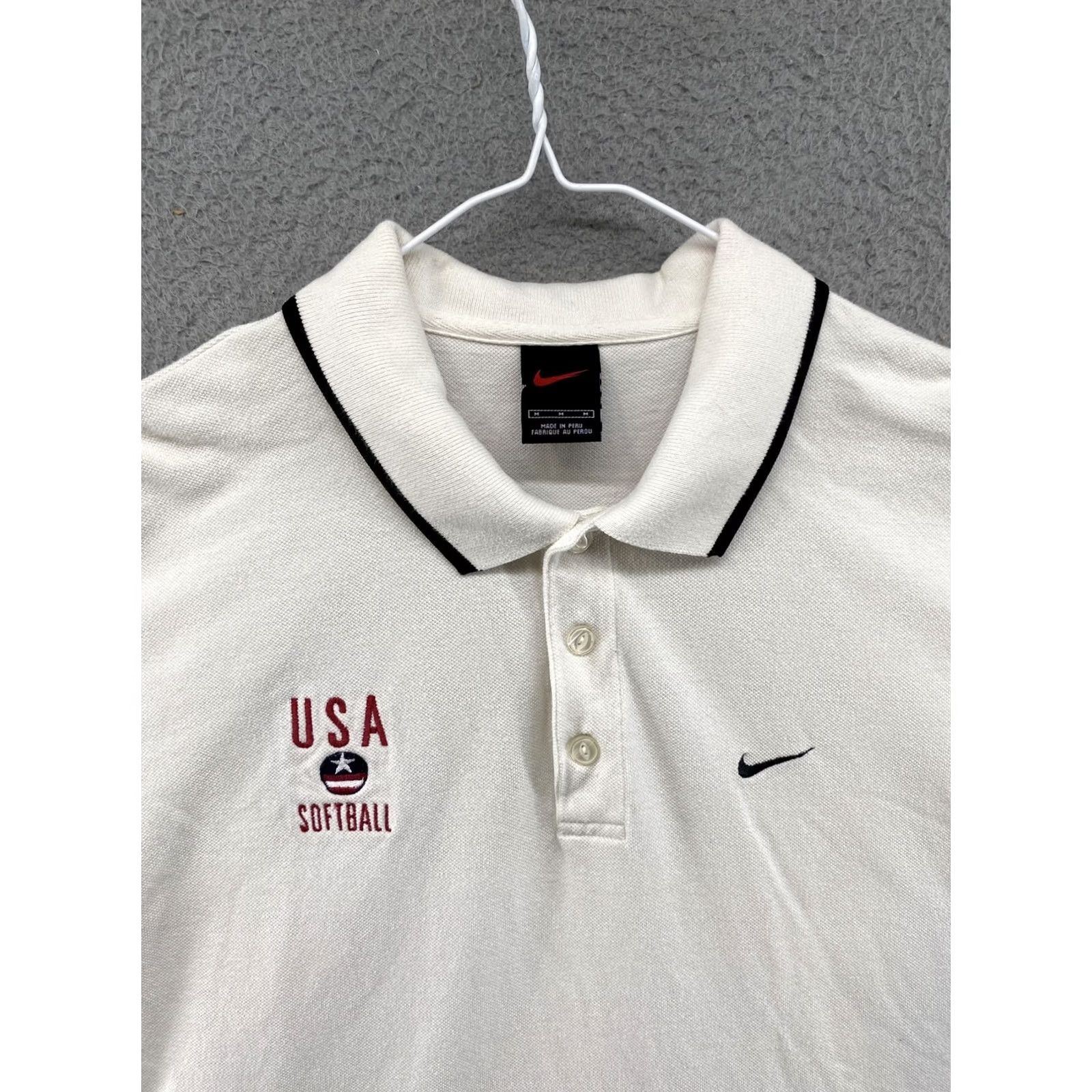 Nike Nike USA Softball Polo Shirt Men’s Medium Black Tag Embroidered Logo Dri-Fit Nike Shirt Polo 90s USA Men Size US M / EU 48-50 / 2 - 2 Thumbnail