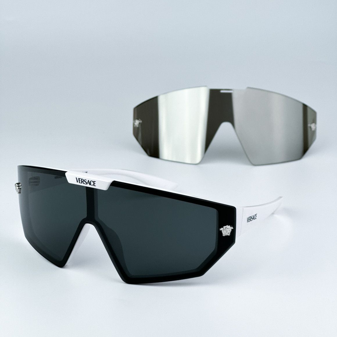 Versace NEW Versace VE4461 314/87 Silver Detachable Lens Sunglasses Size ONE SIZE - 2 Thumbnail