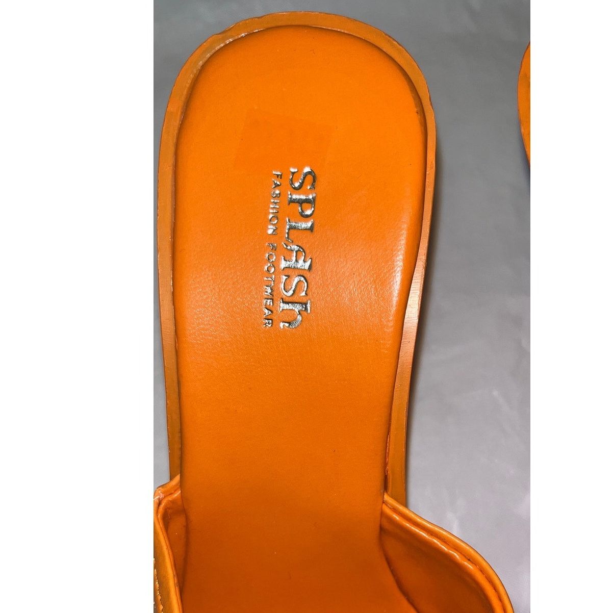 Other Splash Orange Heel Slide Sandals Open Toe Slip On Size 5.5 Size US 5.5 / IT 35.5 - 6 Thumbnail