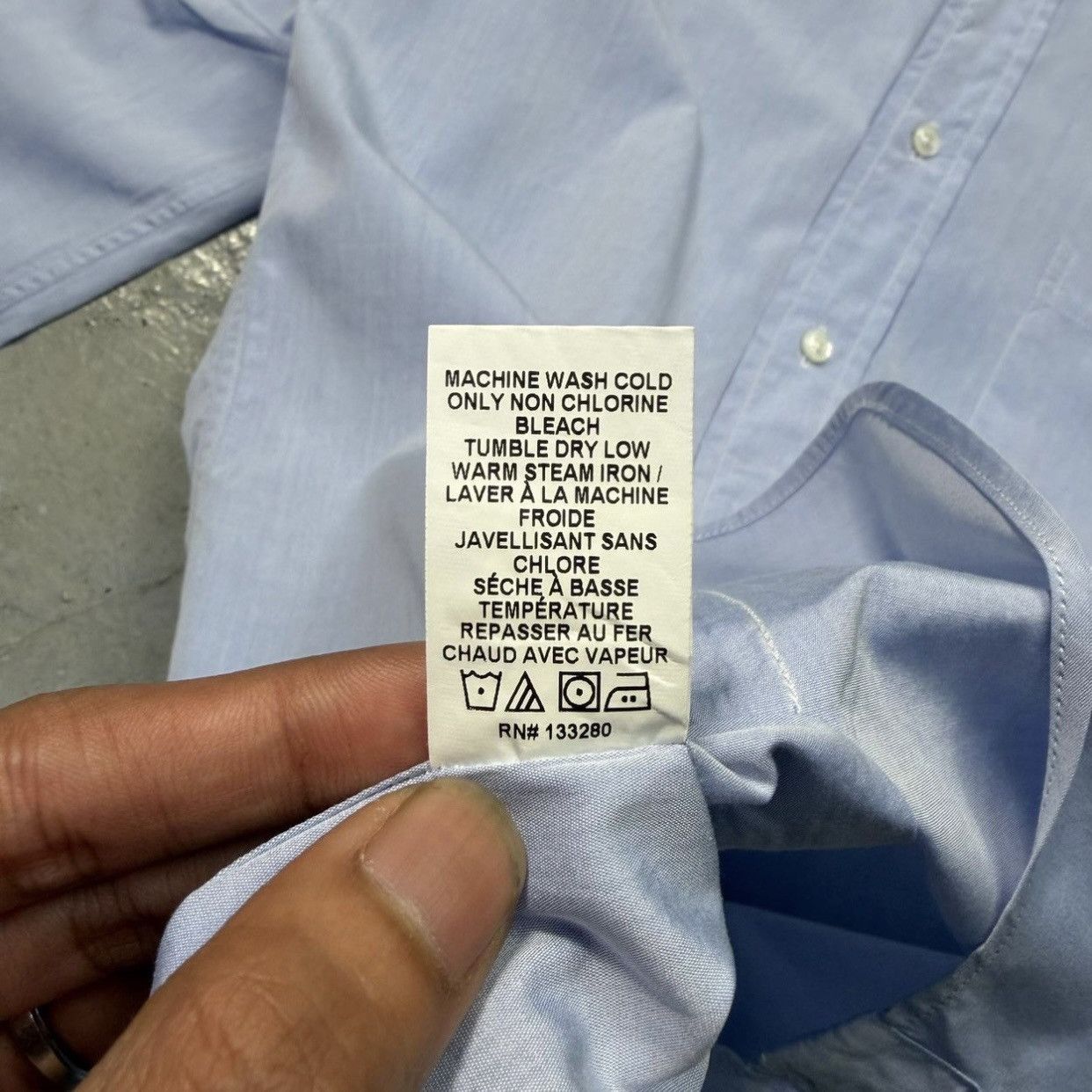 Thom Browne THOM BROWNE Men's Stripe Armband Patch Button-Up Shirt SZ 1 Size US S / EU 44-46 / 1 - 12 Thumbnail
