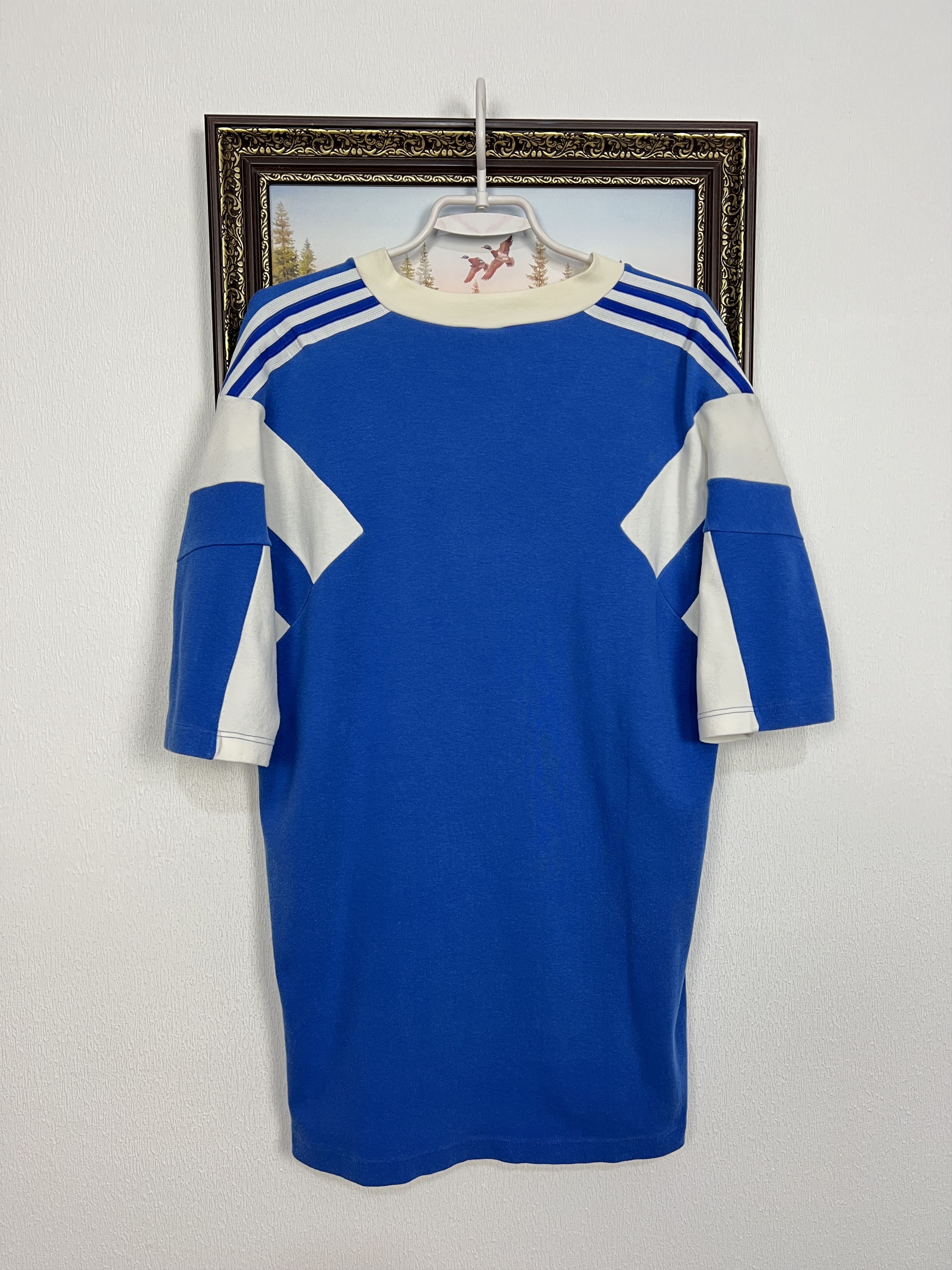 Adidas Vintage 80's Adidas Football Shirt Soccer Jersey Trikot Rare Size US L / EU 52-54 / 3 - 7 Thumbnail