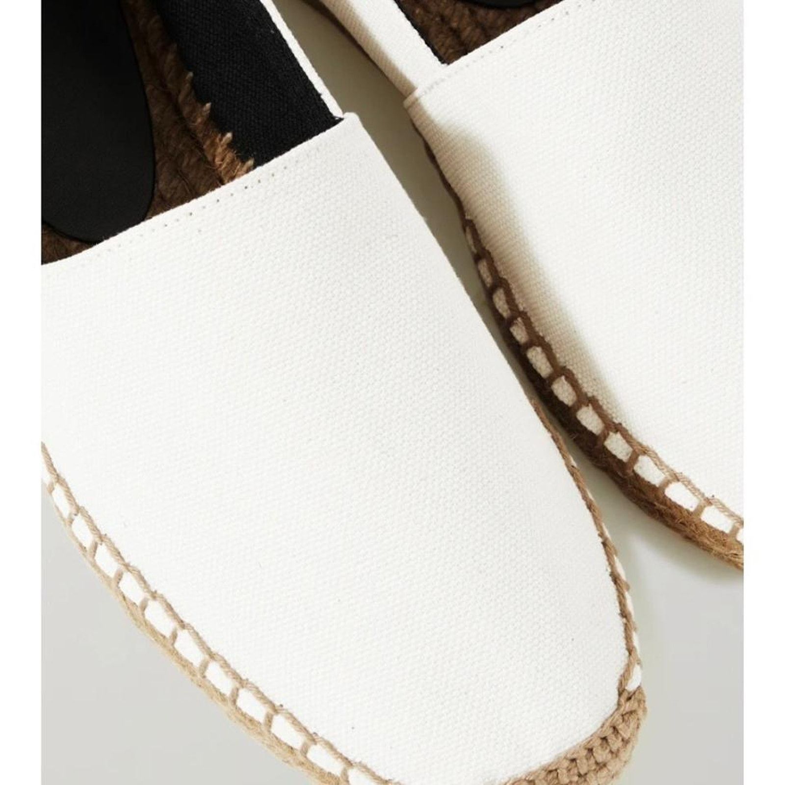 Saint Laurent Paris Perseo YSL logo embroidered canvas espadrilles 39 Size US 9 / IT 39 - 4 Thumbnail