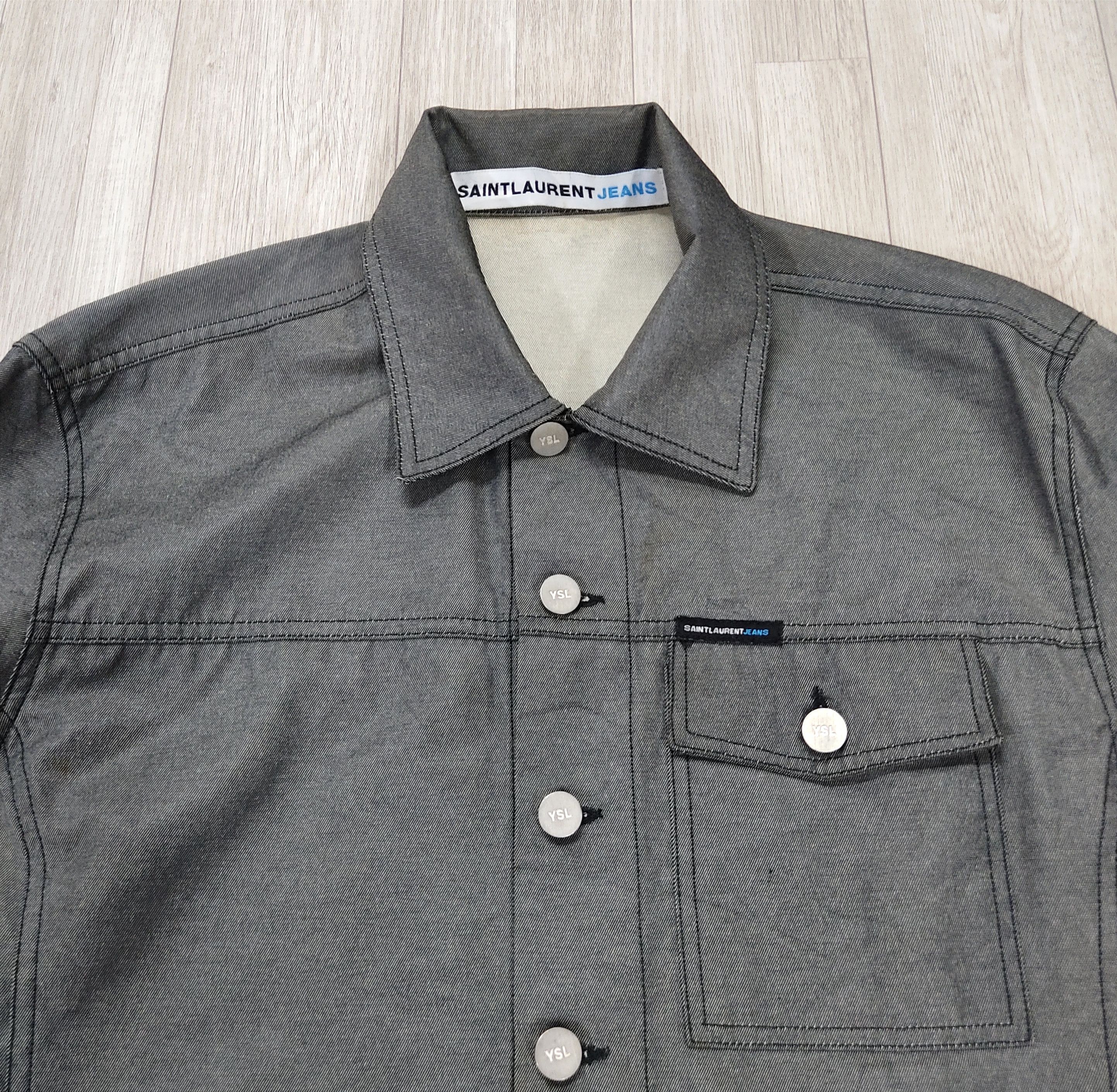 Yves Saint Laurent SAINT LAURENT JEANS Baumwolle Overshirt Jacket Size US M / EU 48-50 / 2 - 6 Thumbnail