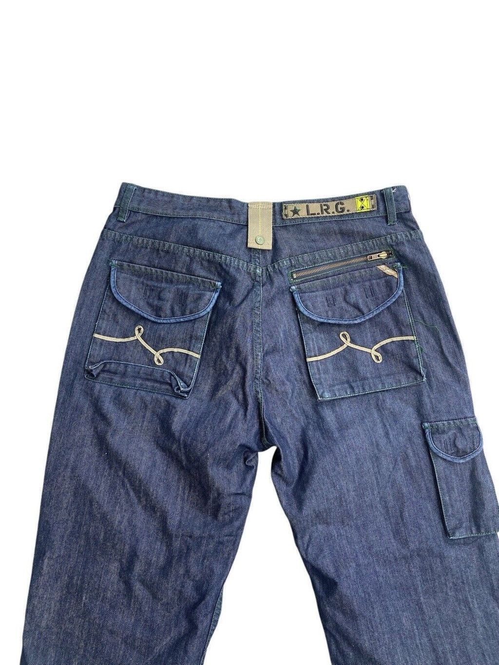 Vintage LRG Baggy Cargo Jeans Men's Size 36X31 Denim Y2K