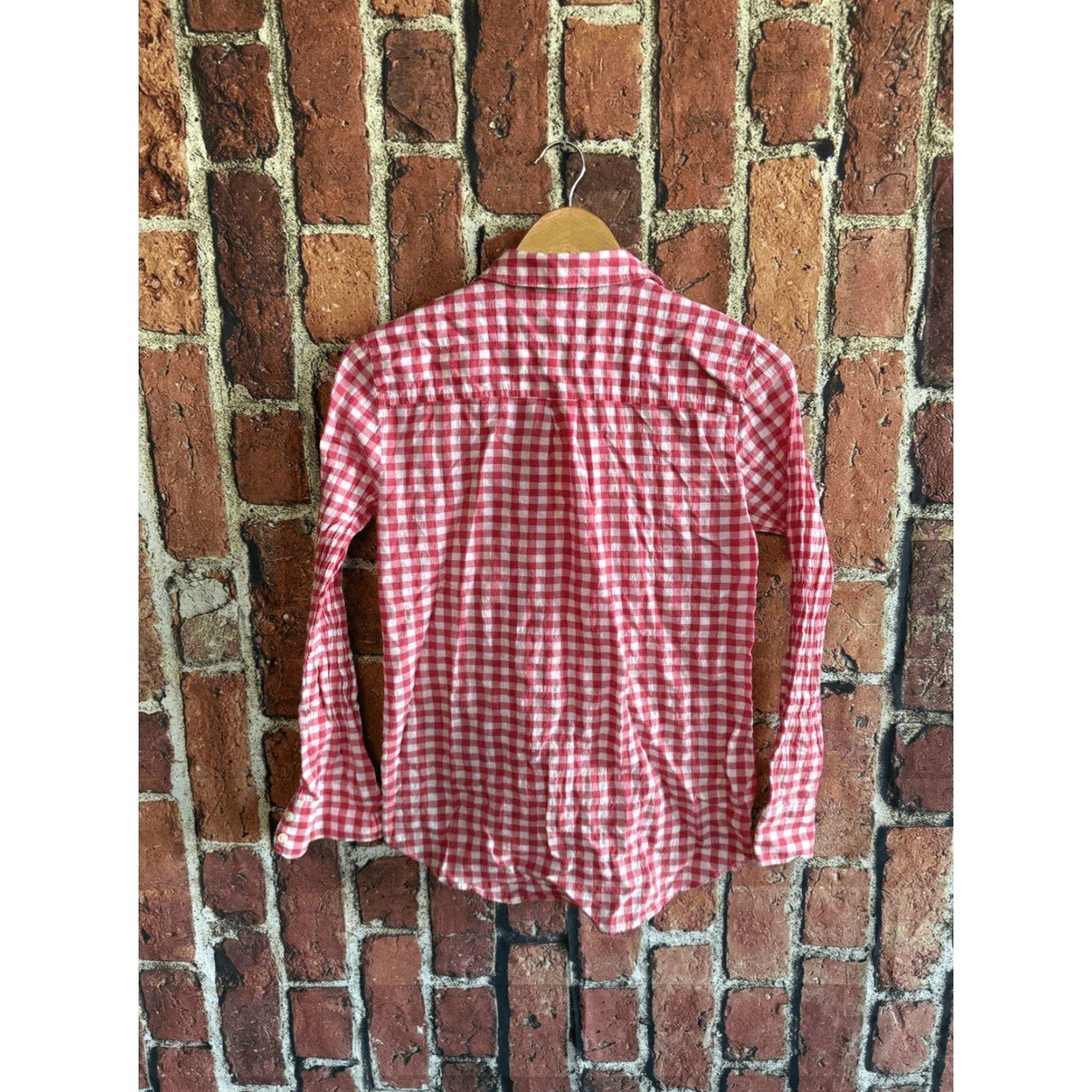 J.Crew VINTAGE J.CREW Shirt Ladies Red Checkered Long Sleeve Button-Up Size S Size S / US 4 / IT 40 - 2 Thumbnail