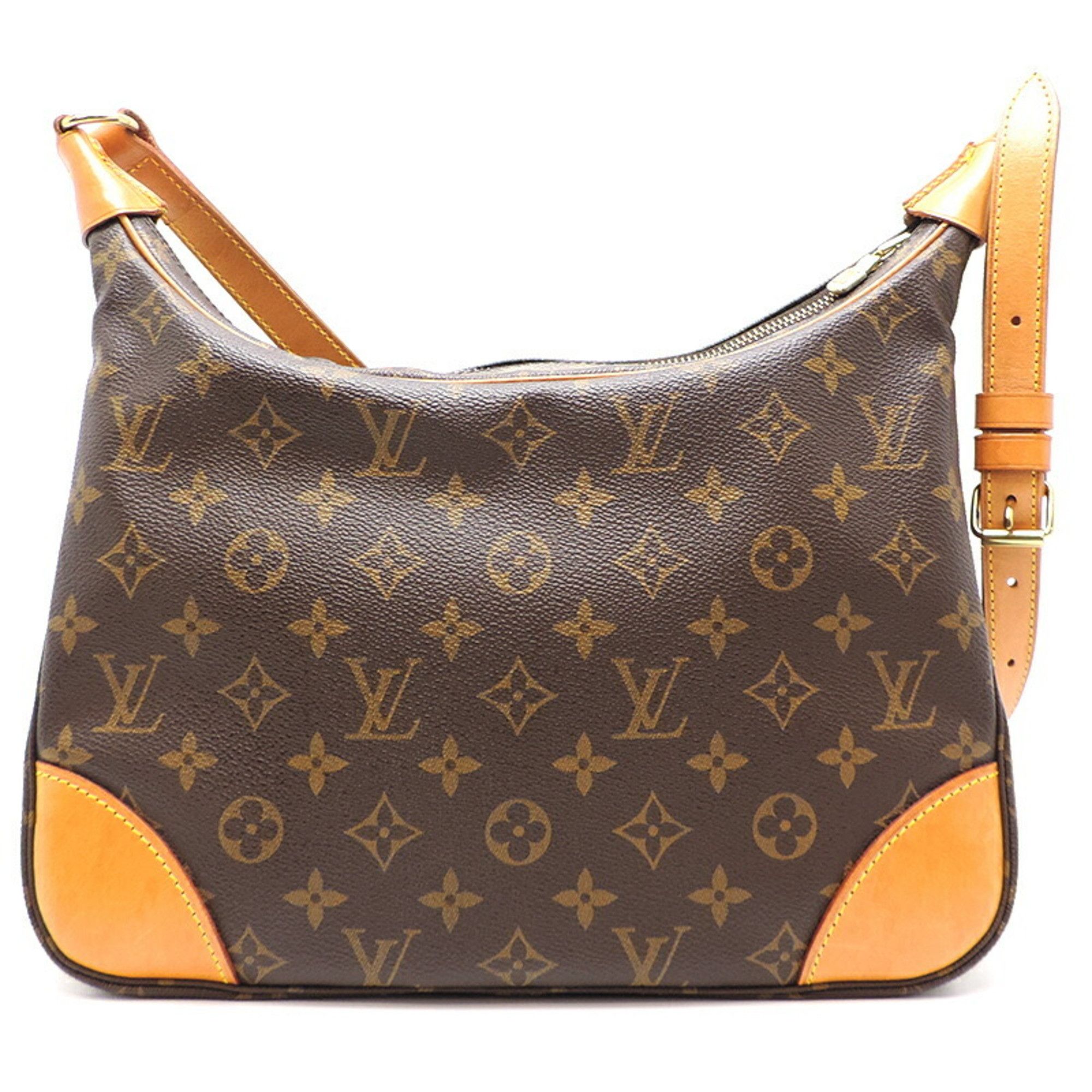 Louis Vuitton - Authenticated Boulogne Handbag - Leather Brown Plain for Women, Good Condition