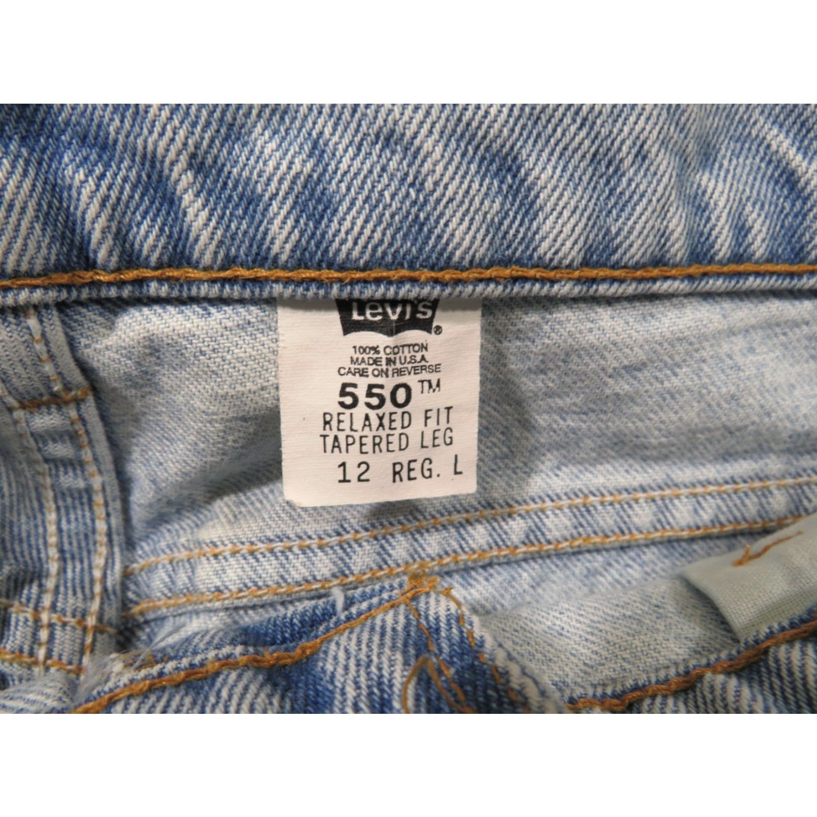 Levi's VINTAGE Levi's 550 Jeans Denim Straight Regular 12 Women 30x32 Blue 1998 USA Overall Size 34" / US 12 / IT 48 - 7 Thumbnail
