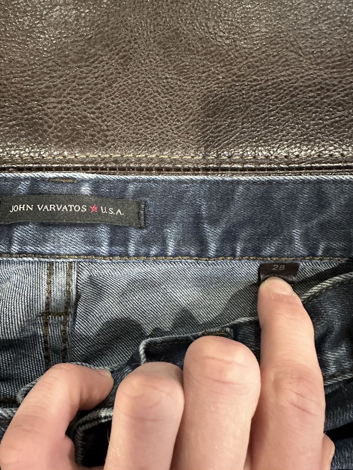 John Varvatos John Varvatos Dark Washed Studded Skinny Jeans Size US 28 / EU 44 - 4 Thumbnail