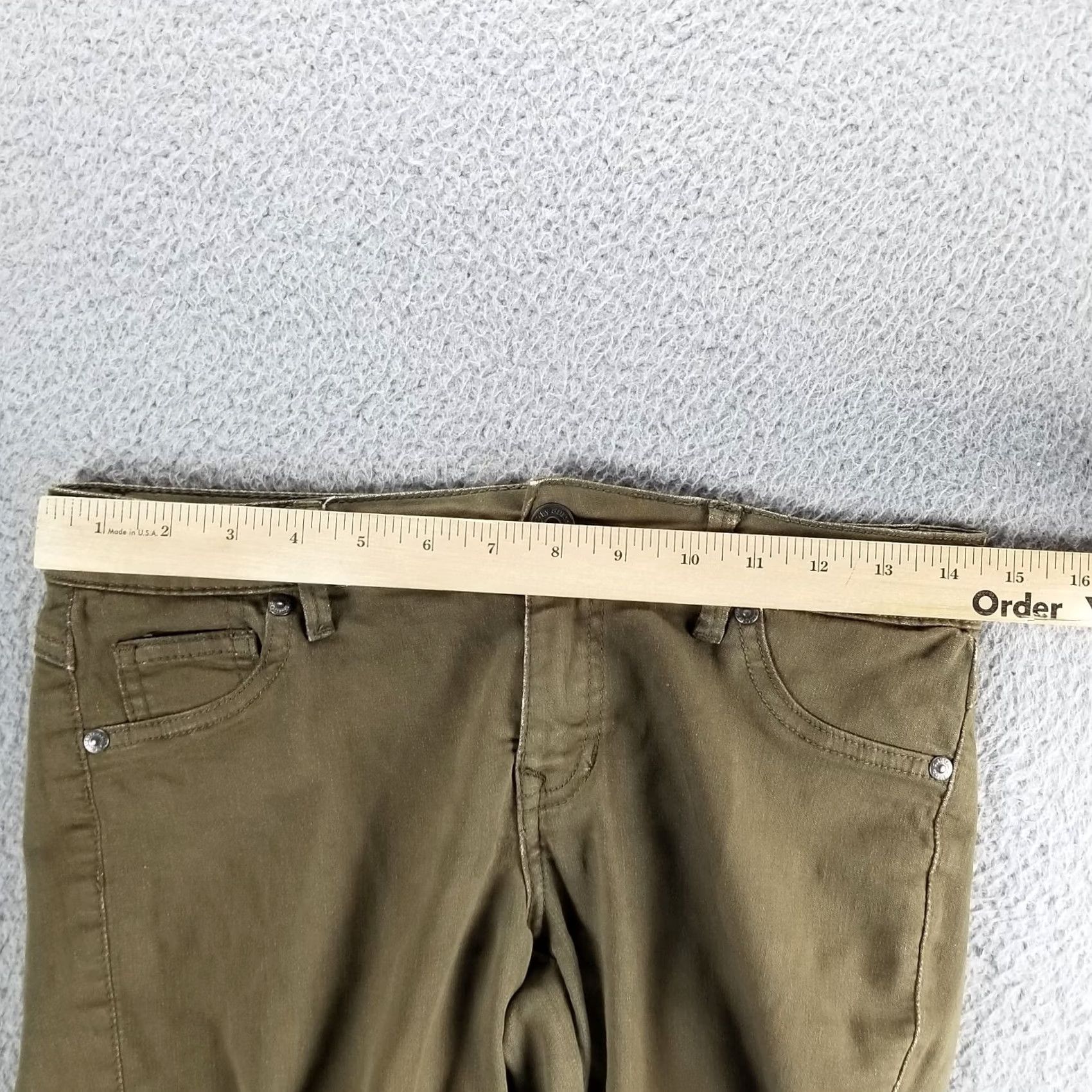 Guess G By Guess Jeans Capri Army Green Denim 28X24 Mid Capri Medium Wash Womens Jeans Capris ANSI Size 28" / US 6 / IT 42 - 5 Thumbnail